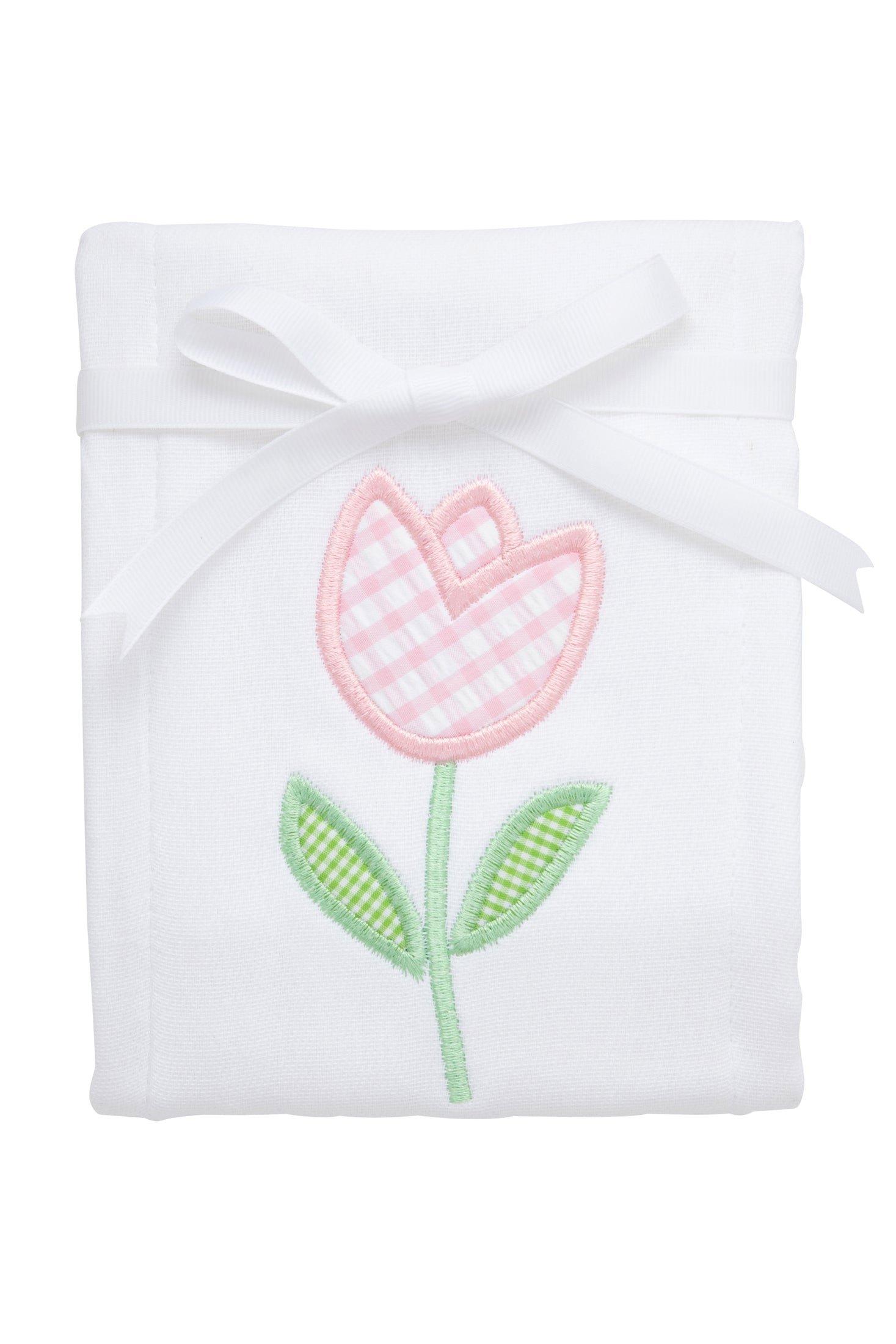 Tulip Applique Burp Cloth