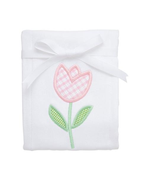 Tulip Applique Burp Cloth