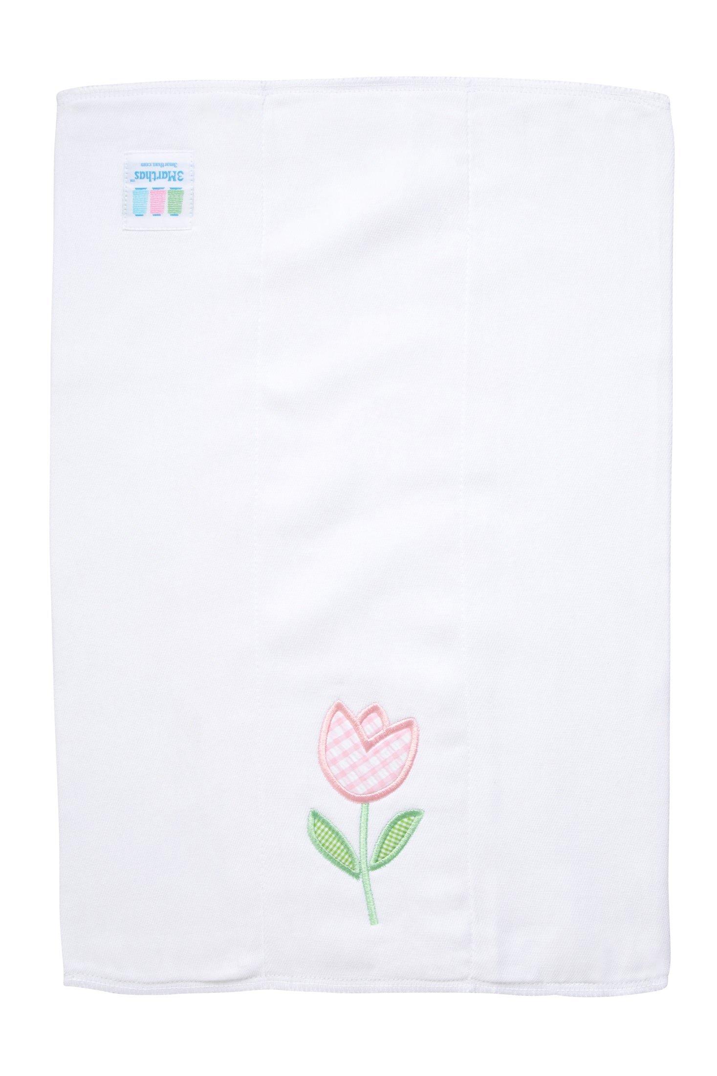 Tulip Applique Burp Cloth image number 1