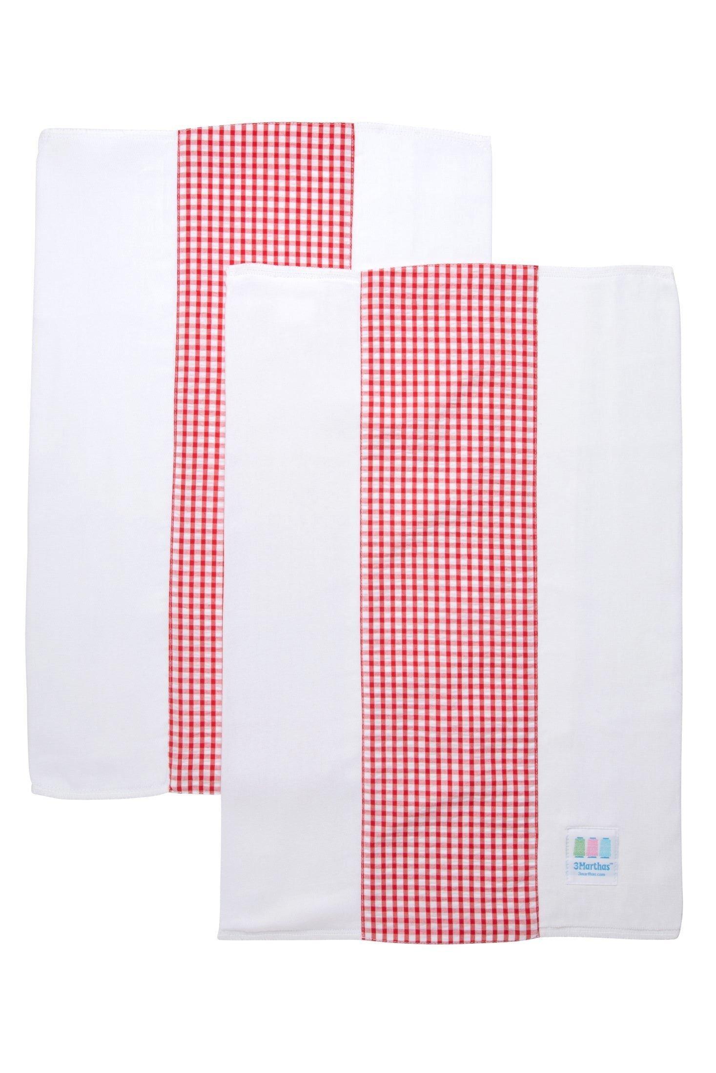 Big Check Set of Two Burp Cloths image number 1