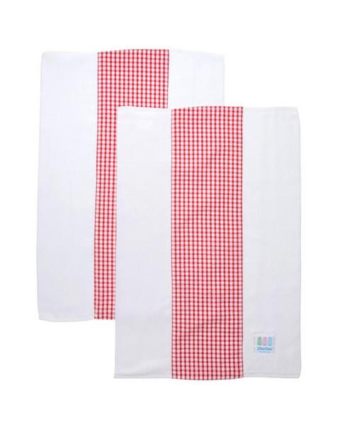 Big Check Set of Two Burp Cloths