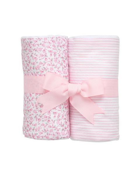 Ballet Floral Set of Two Burp Cloths