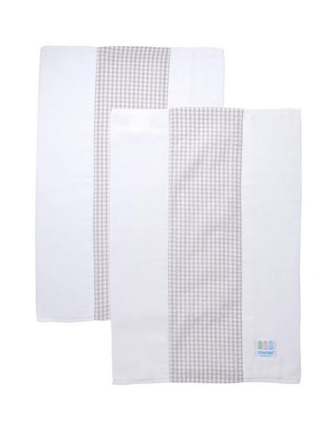 Big Check Set of Two Burp Cloths
