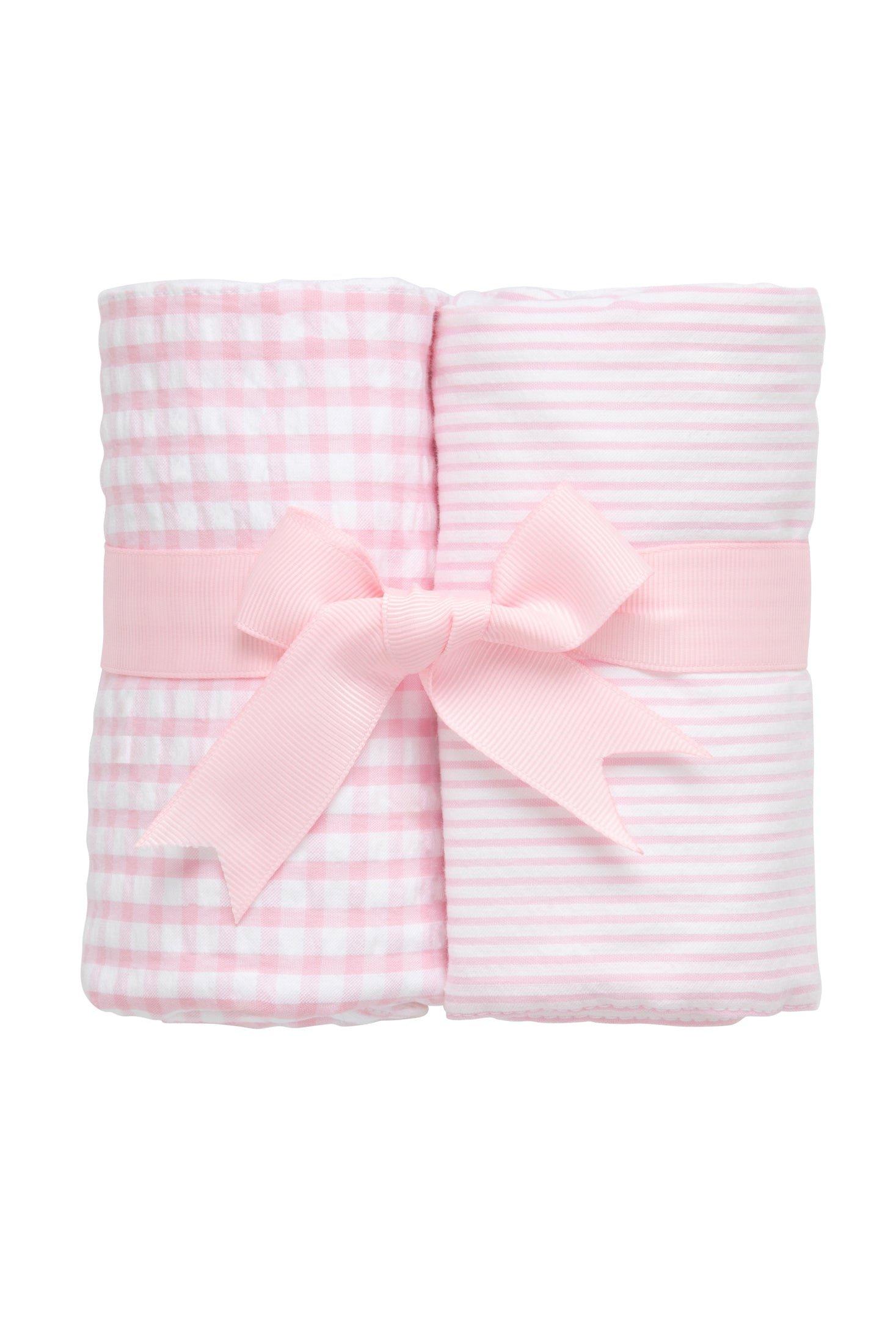 Big Check Set of Two Burp Cloths