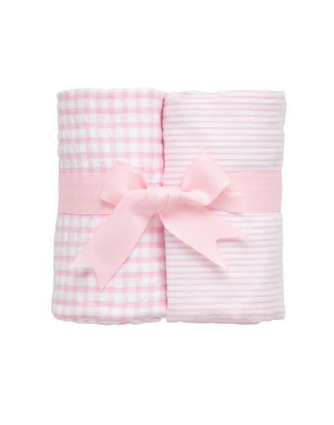 Big Check Set of Two Burp Cloths