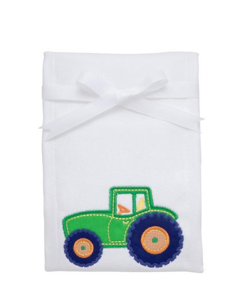 Tractor Applique Burp Cloth