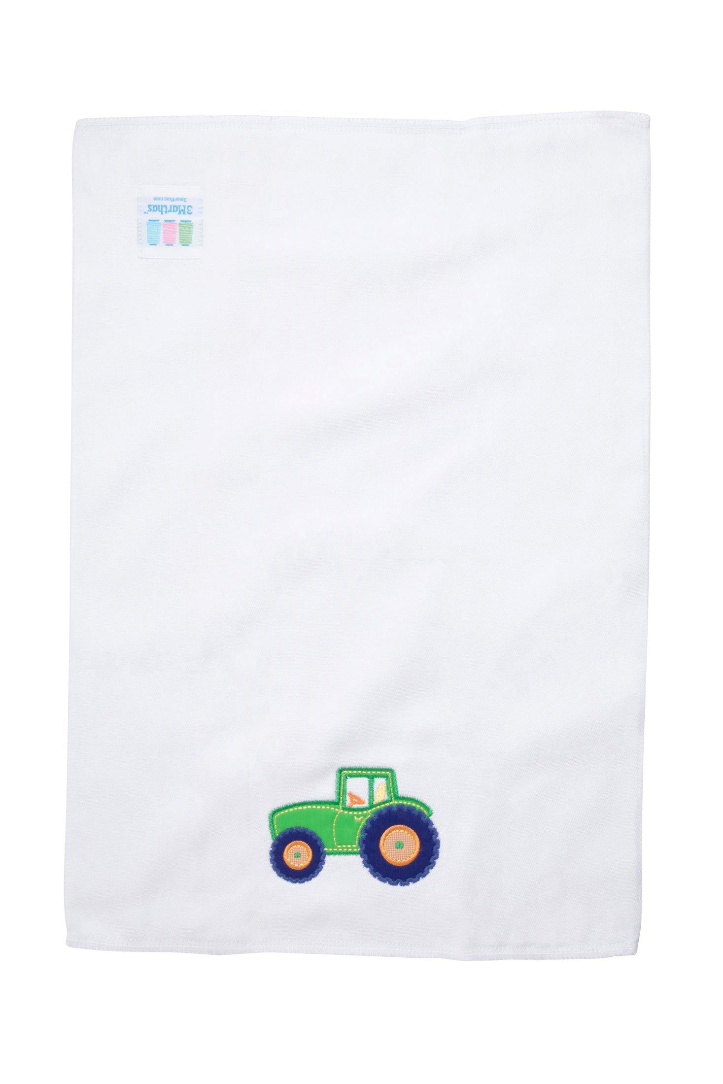 Tractor Applique Burp Cloth image number 1