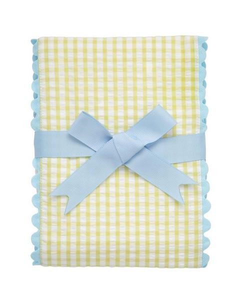 Big Check Fancy Fabric Burp Cloth