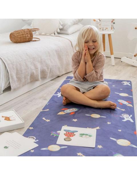 Printed Kids Yoga Mat: Space