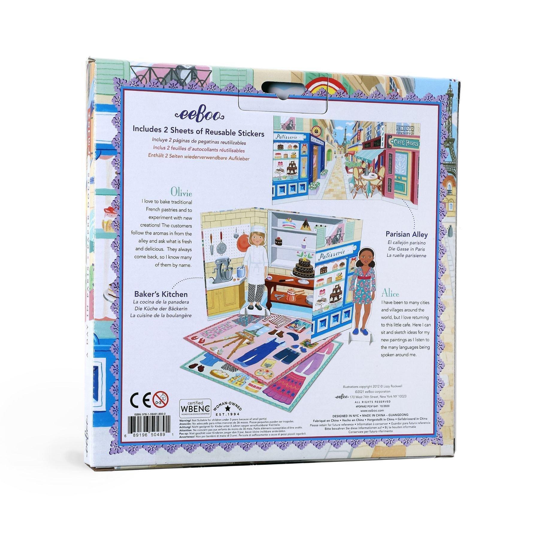 Baker and Painter Paper Dolls Reusable Set for Kids image number 2