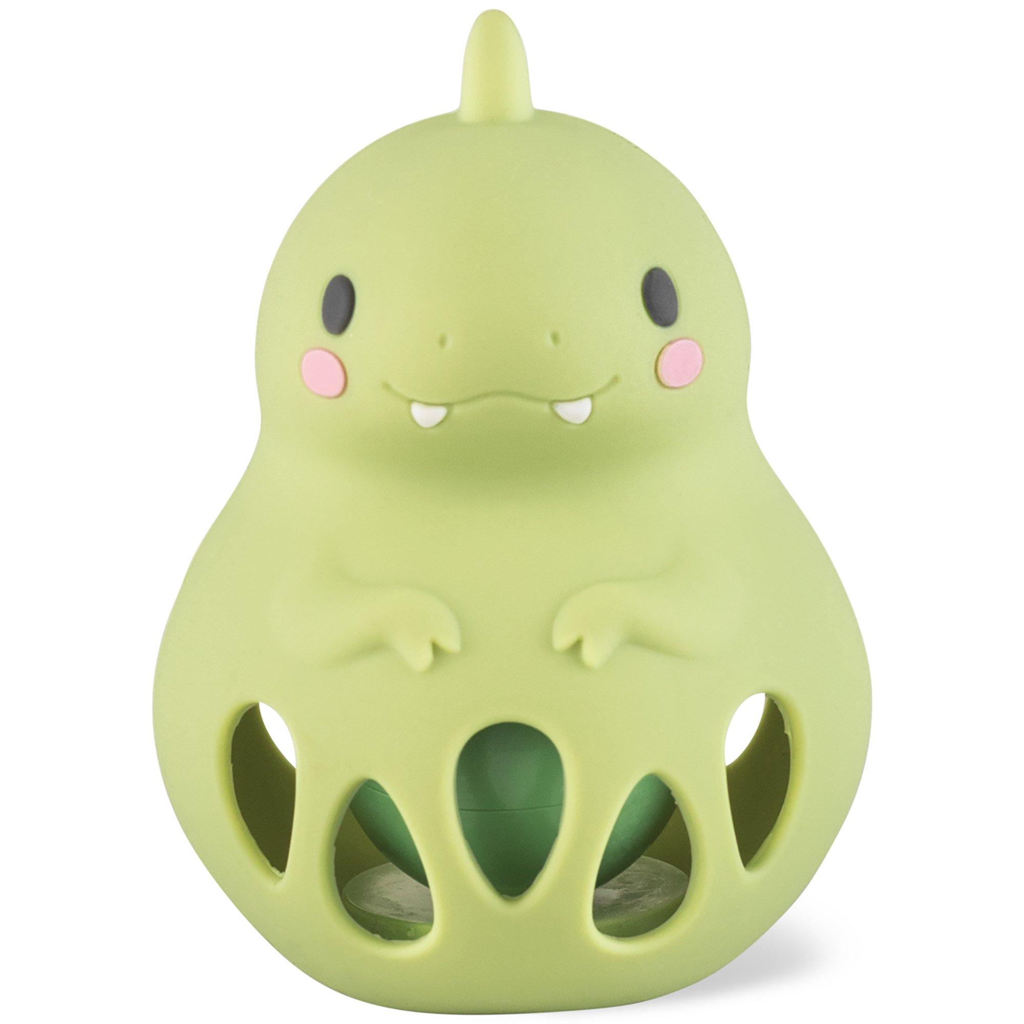 Silicone Rattle: Dino