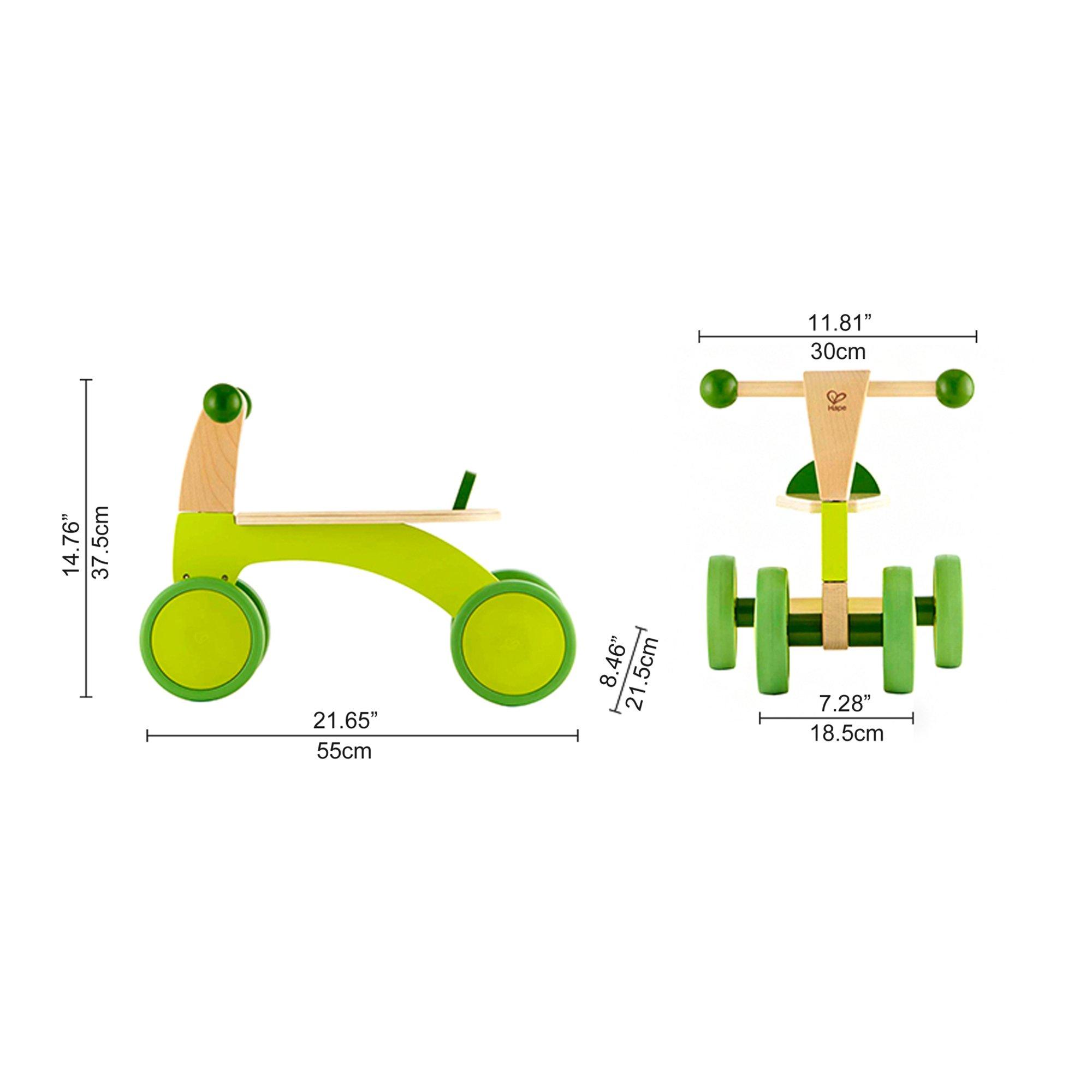 Scoot Around Ride On Wood Bike - Bright Green image number 1
