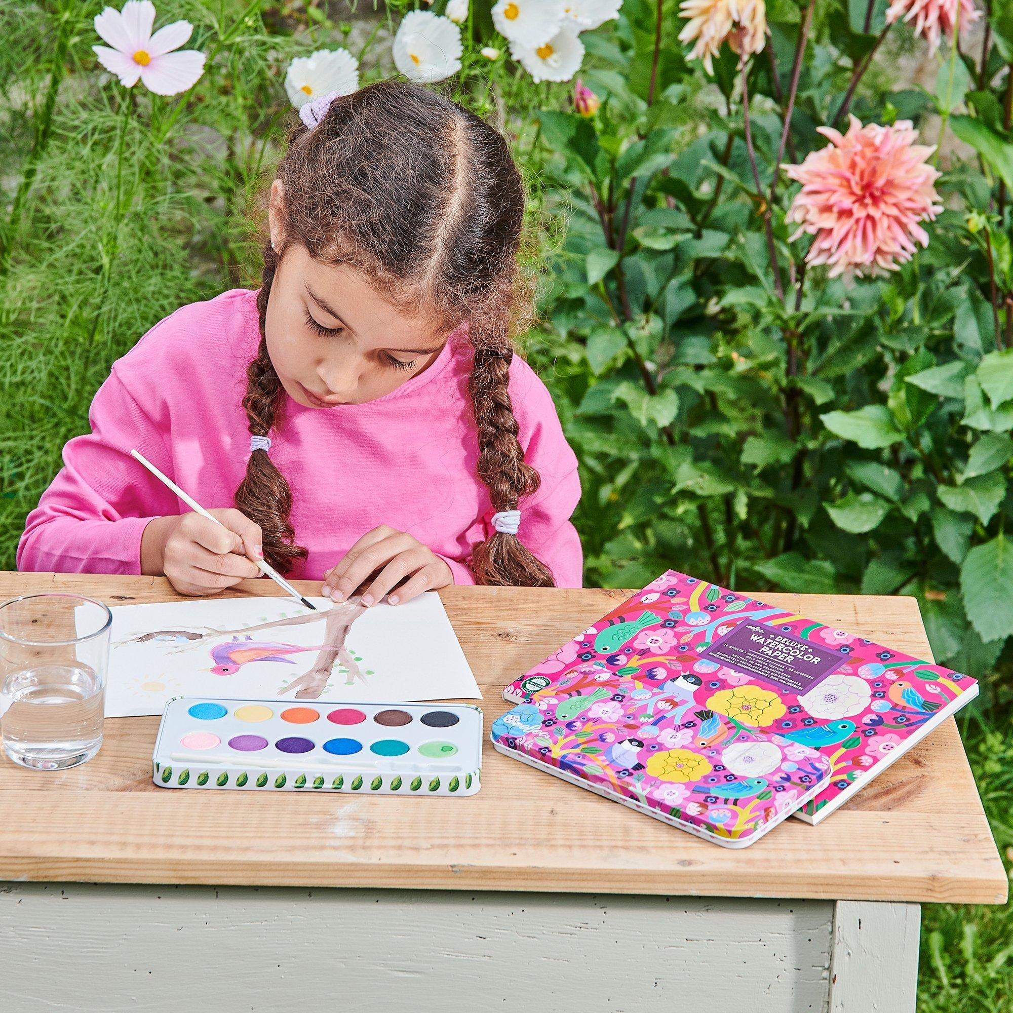 Watercolors Paint Set: Birds in Fuchsia image number 3