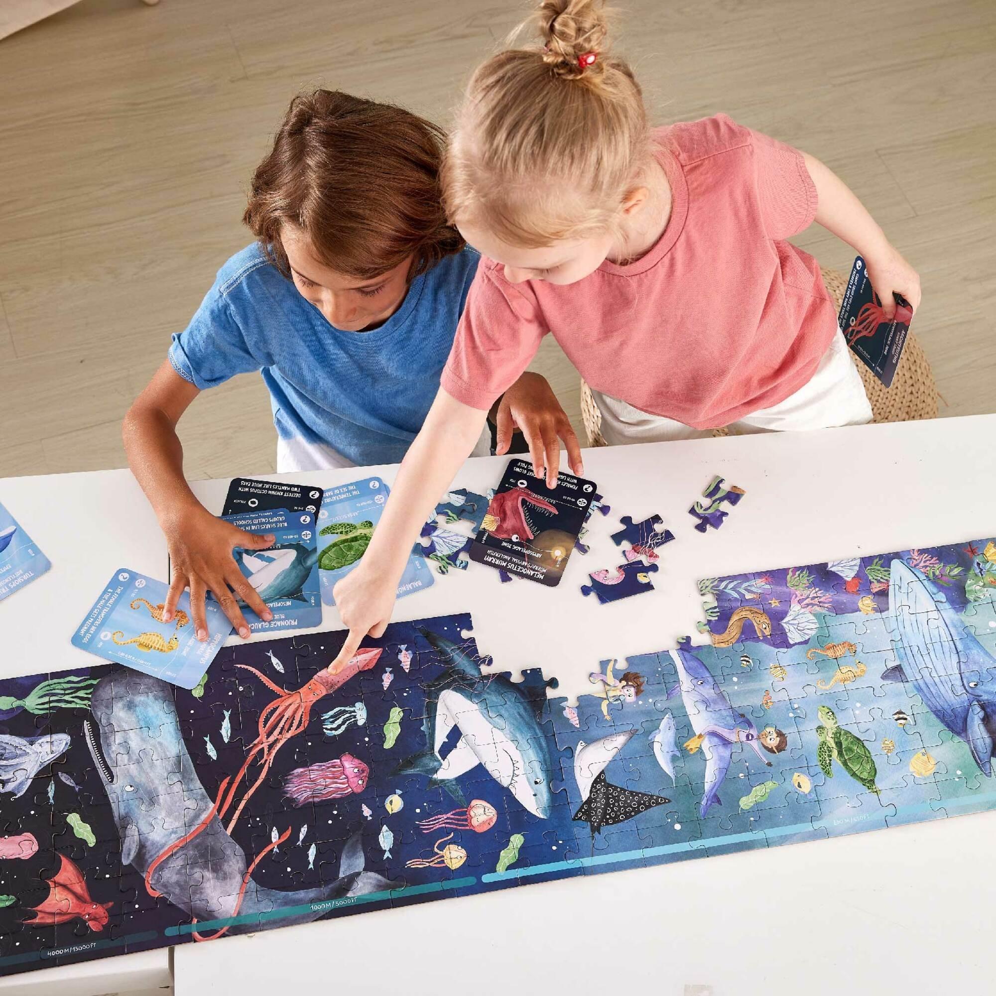 Giant Glow-In-The-Dark Puzzle: Ocean Life - 200 Pieces image number 3