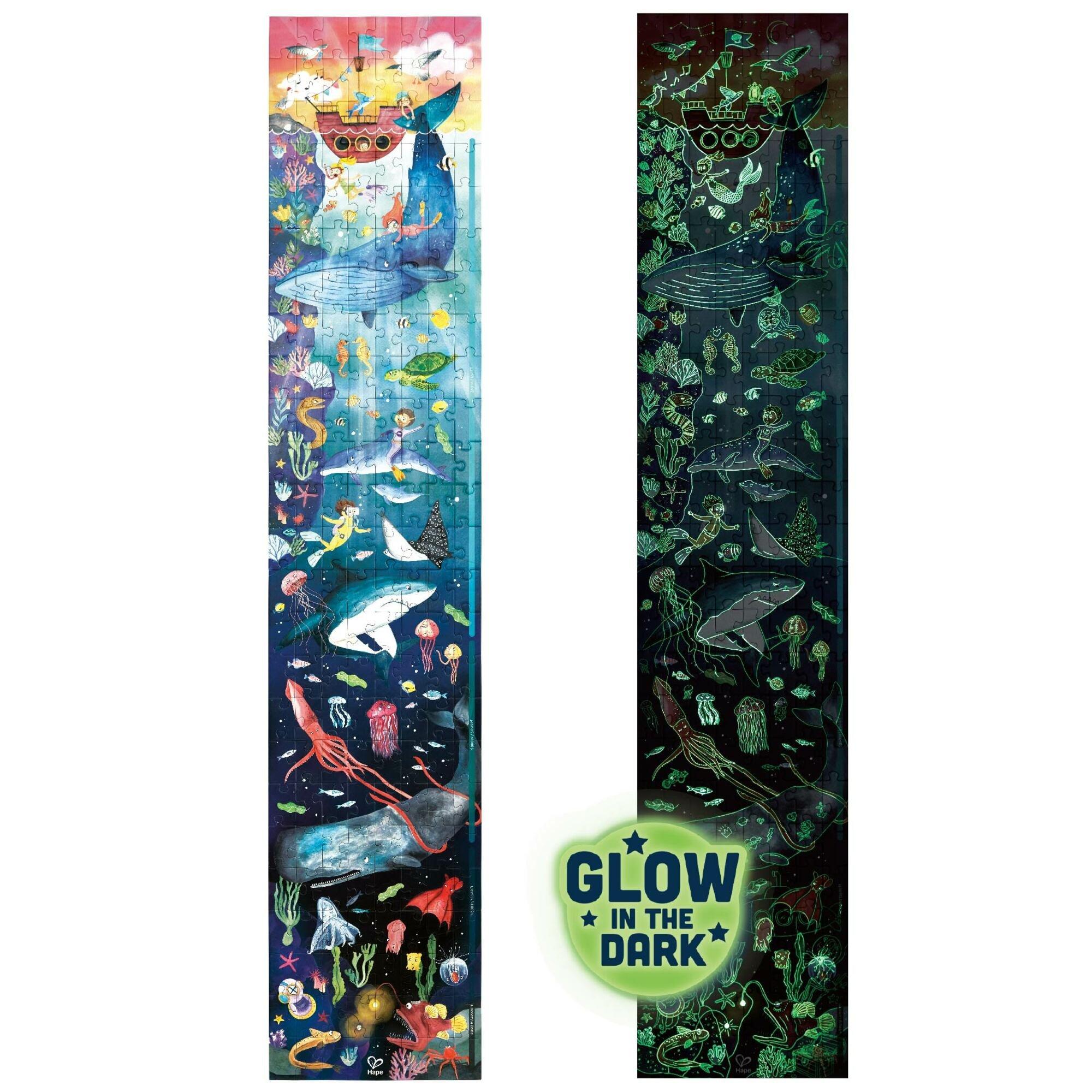 Giant Glow-In-The-Dark Puzzle: Ocean Life - 200 Pieces image number 1
