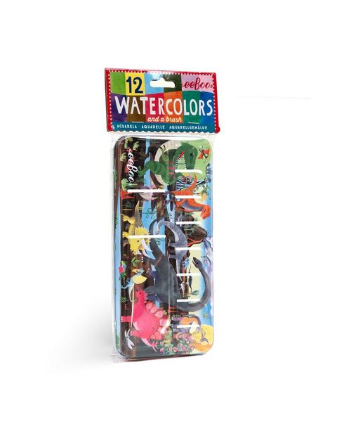 Watercolors Paint Set: Dinosaur