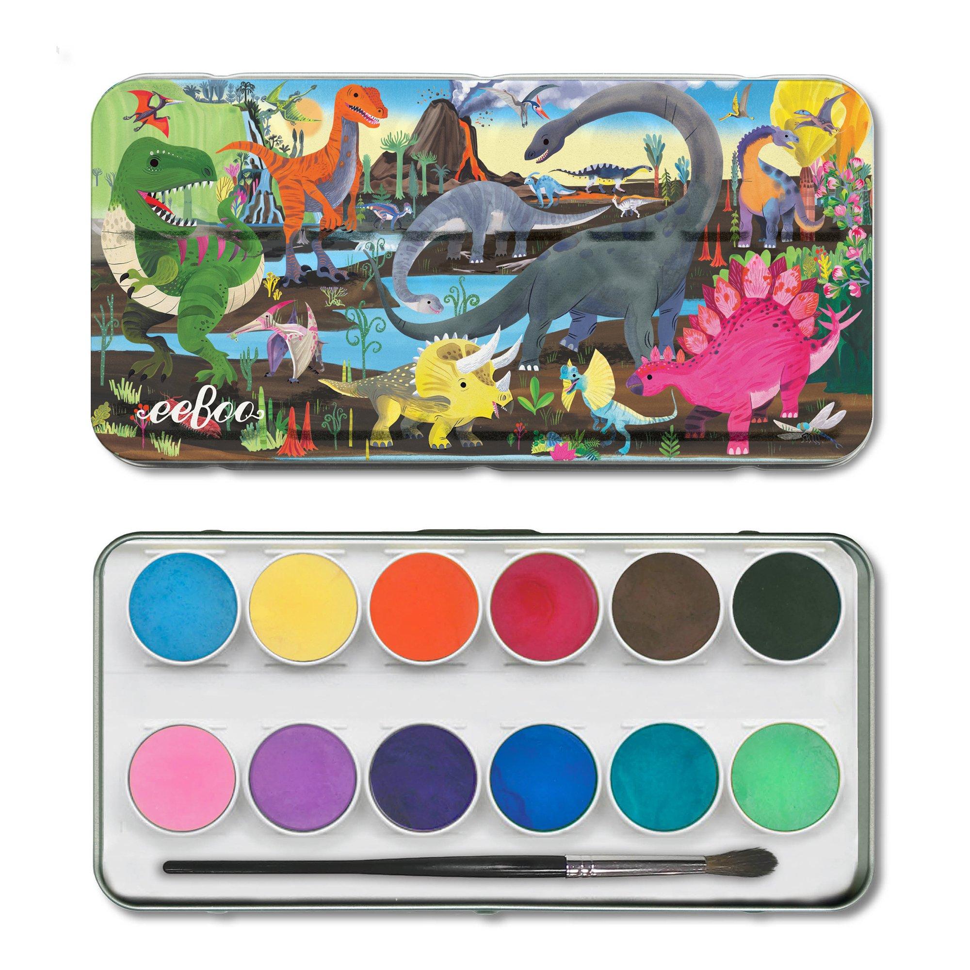 Watercolors Paint Set: Dinosaur image number 2