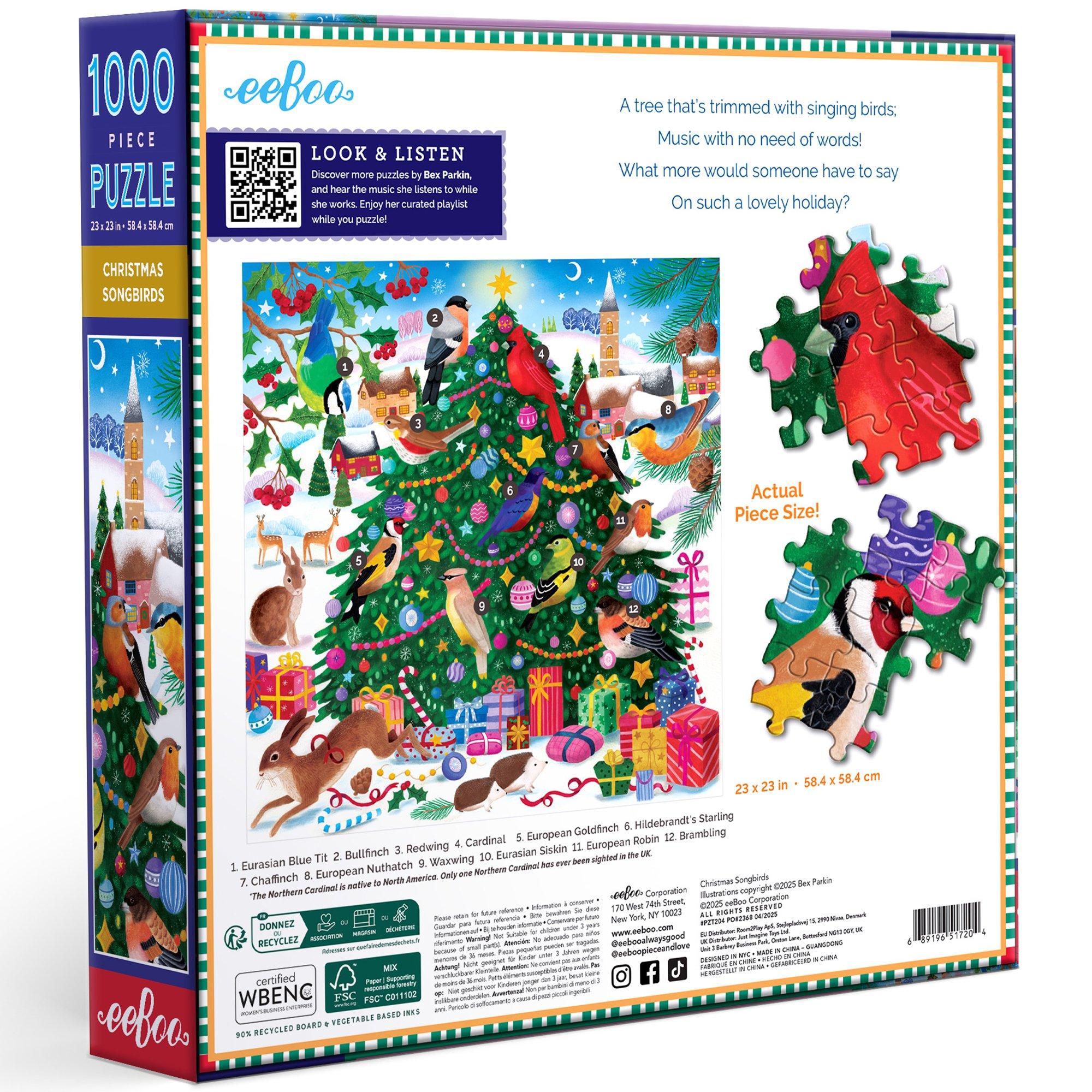 Christmas Songbirds - 1000 pc Puzzle image number 1