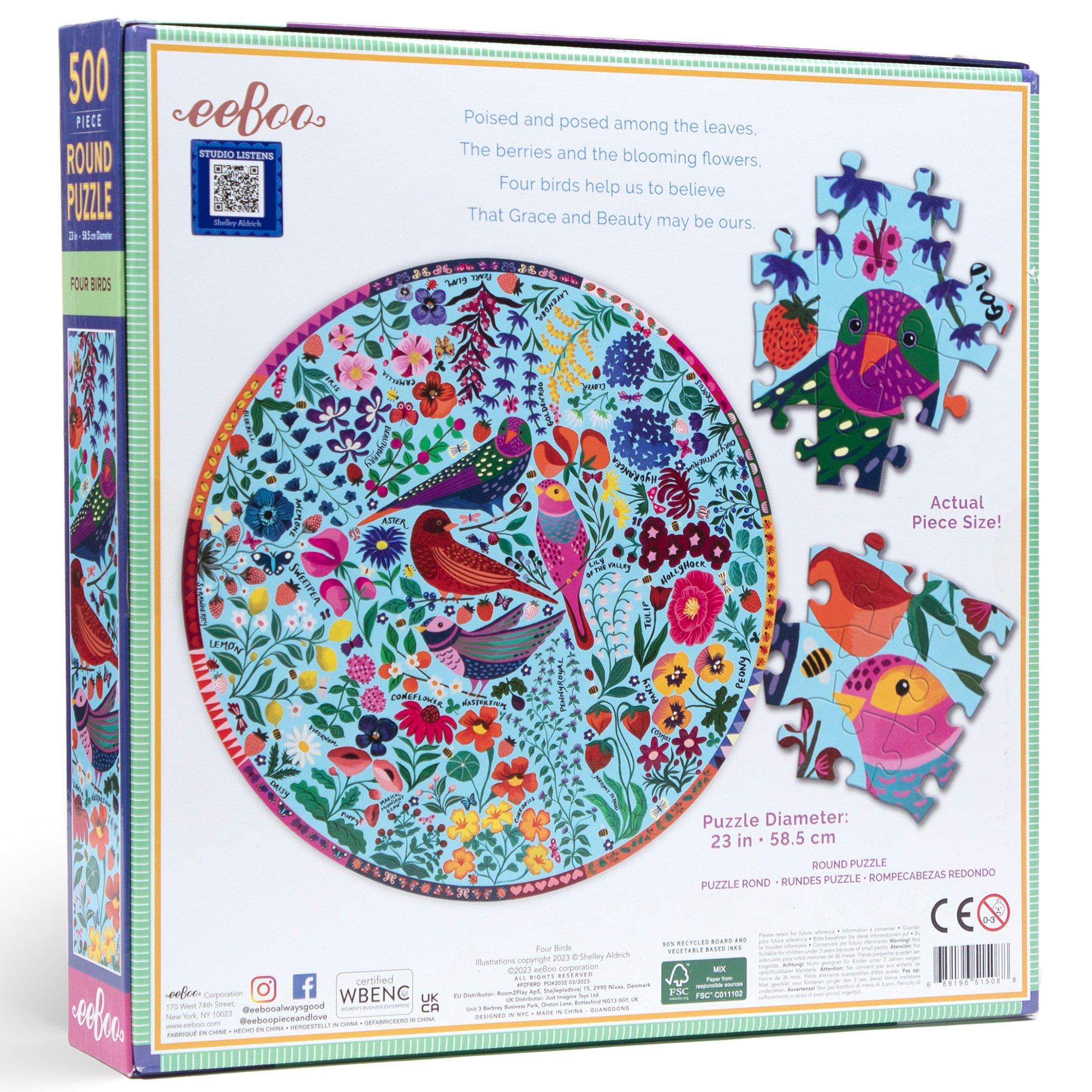 Four Birds - 500 pc Puzzle image number 2