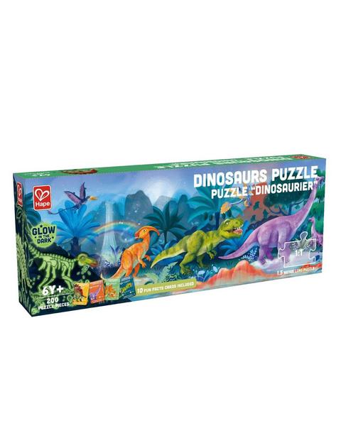 Giant Glow-In-The-Dark Puzzle: Dinosaurs - 200 Pieces