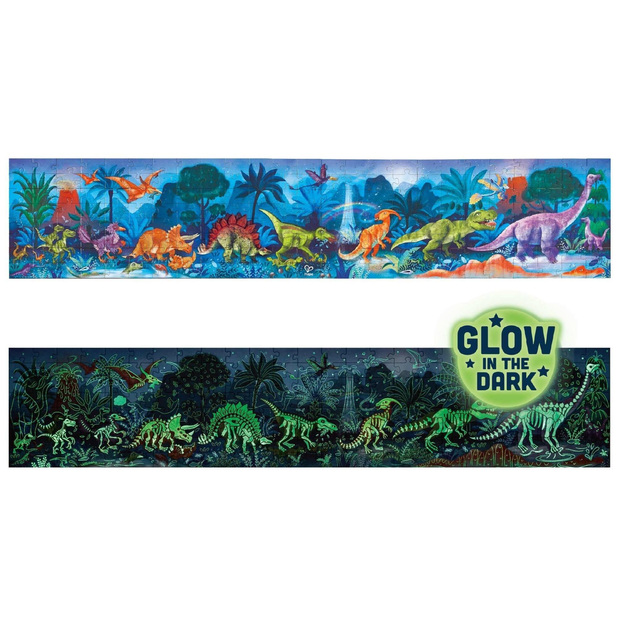 Giant Glow-In-The-Dark Puzzle: Dinosaurs - 200 Pieces image number 1