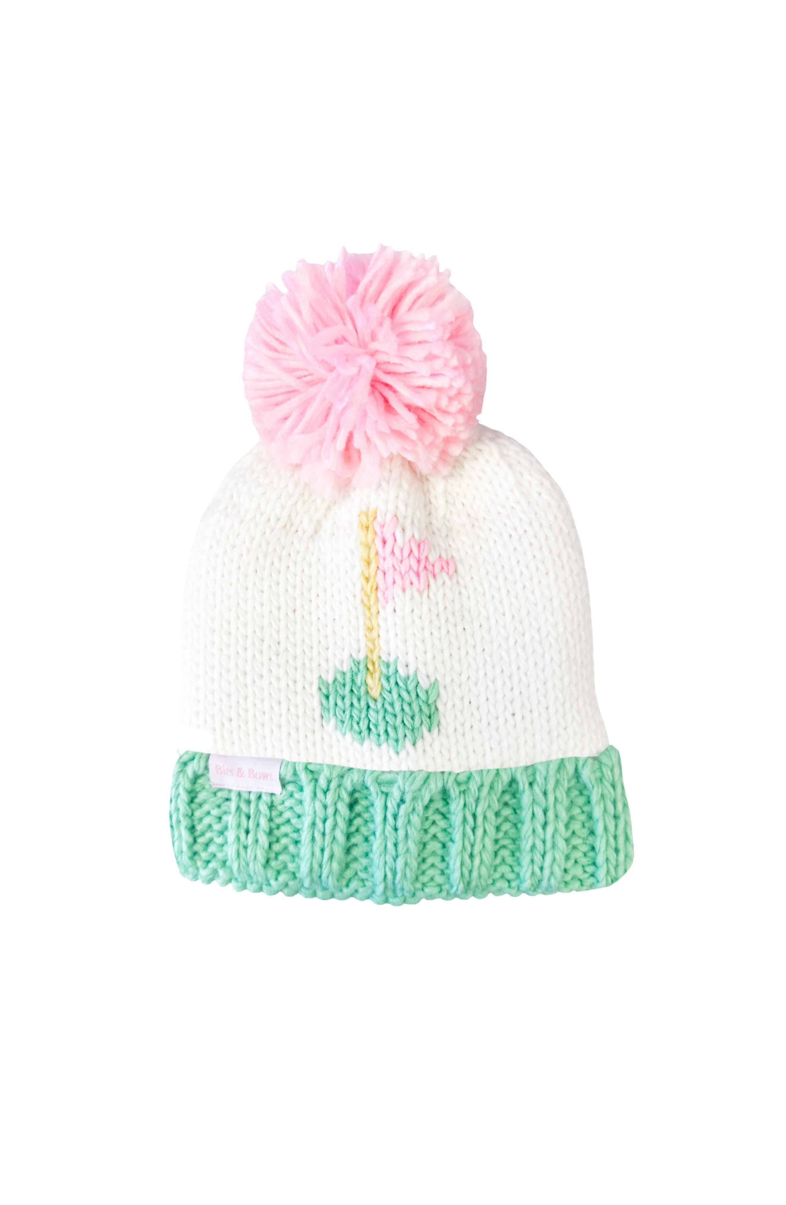 Golf Flag Bobble Hat, Pink