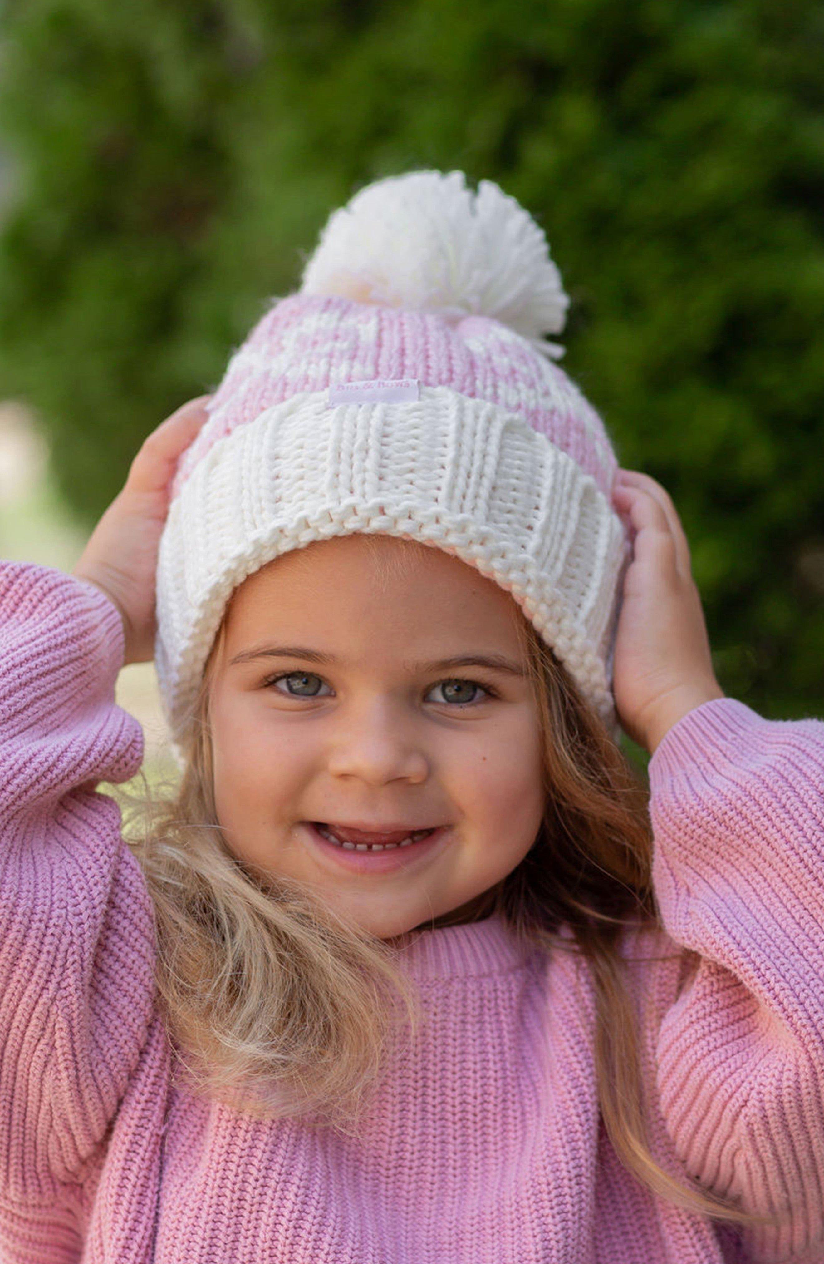 Bows Bobble Hat, Pink image number 3