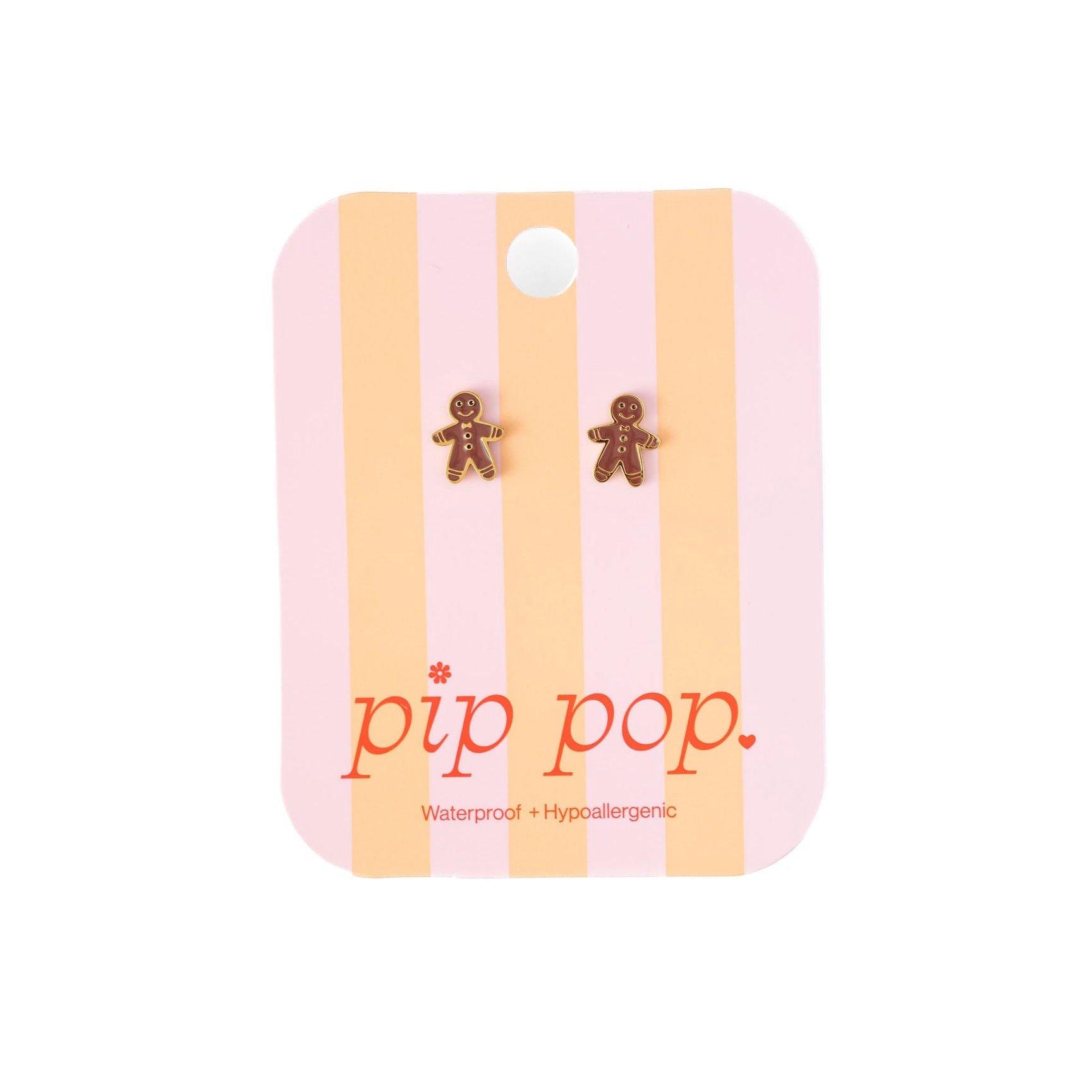 Gingerbread Man Stud Earrings image number 1