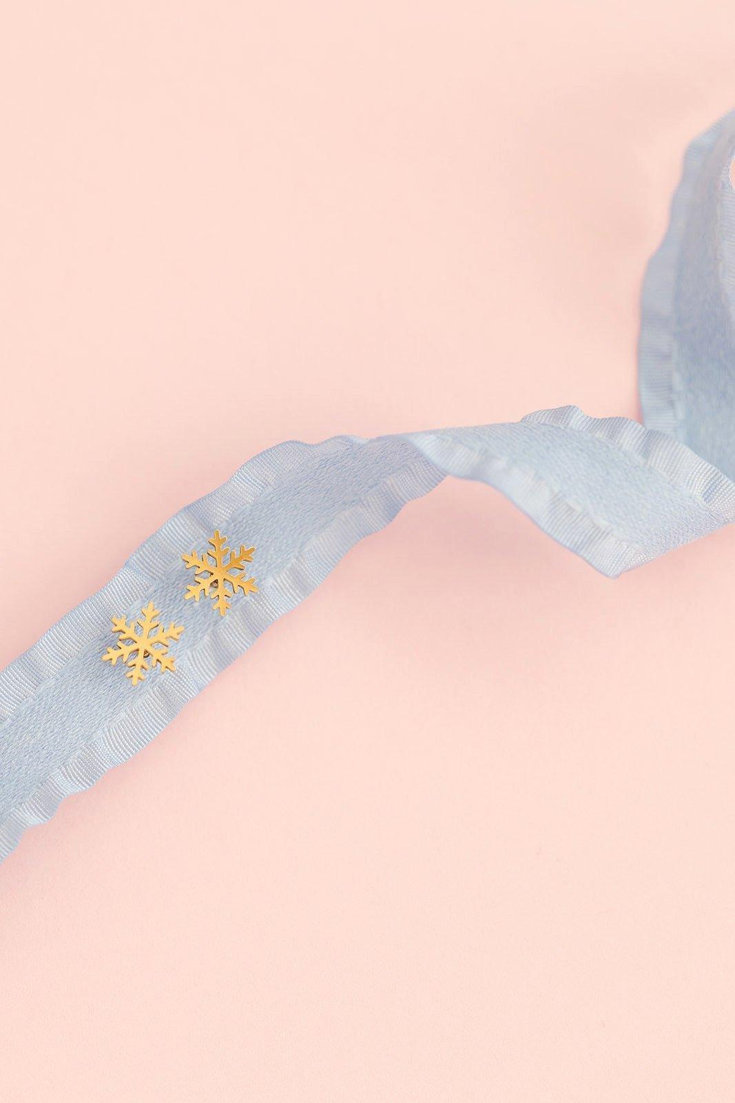 Snowflake Stud Earrings image number 4