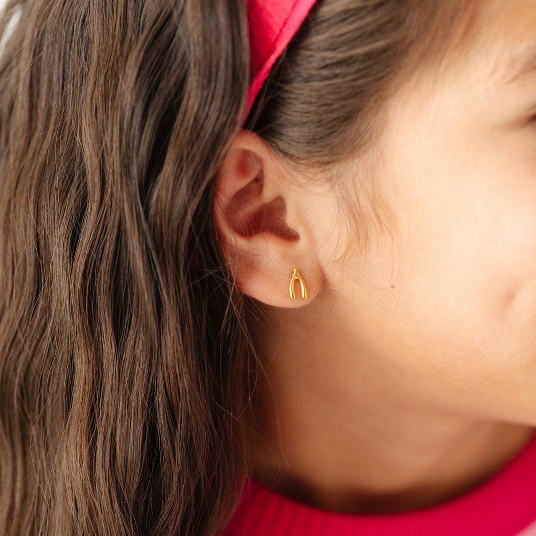 Wishbone Stud Earrings image number 1