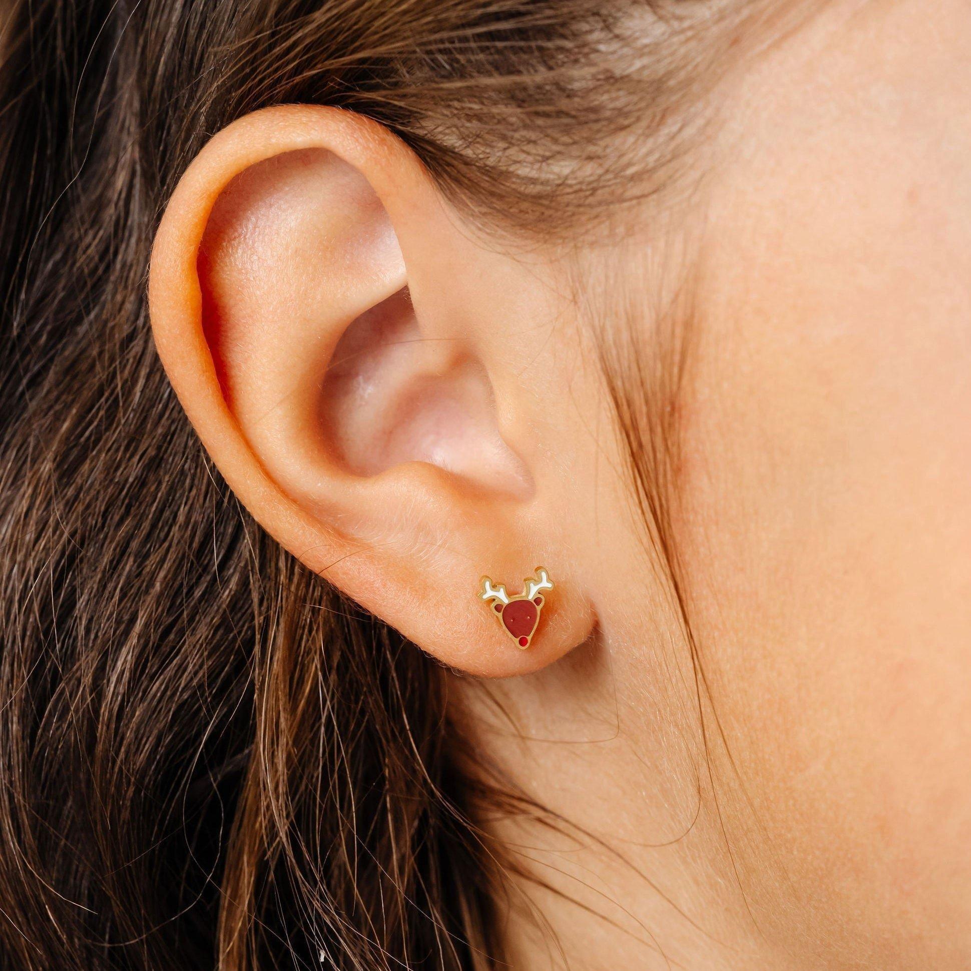 Reindeer Stud Earrings image number 2