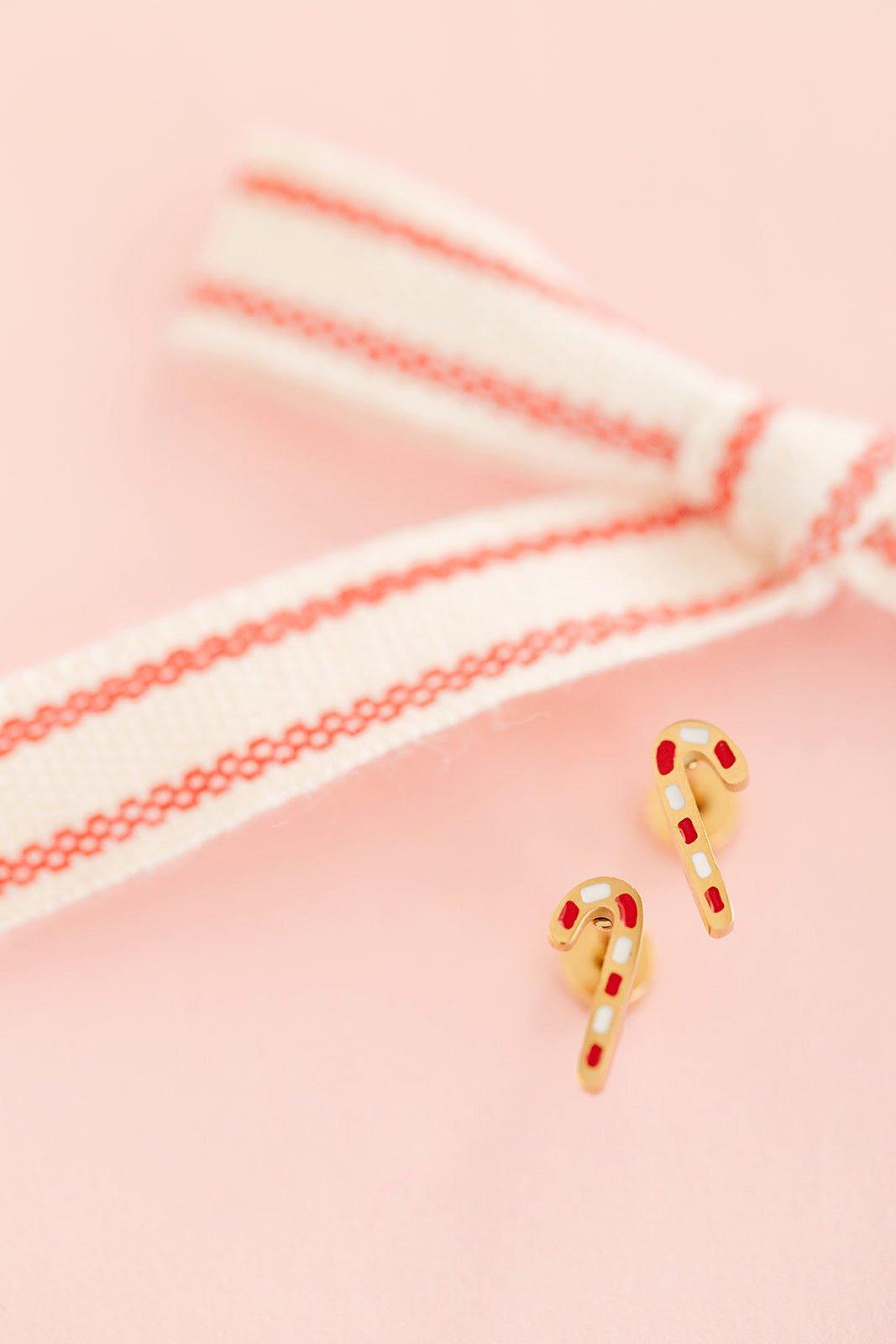 Candy Cane Stud Earrings image number 3