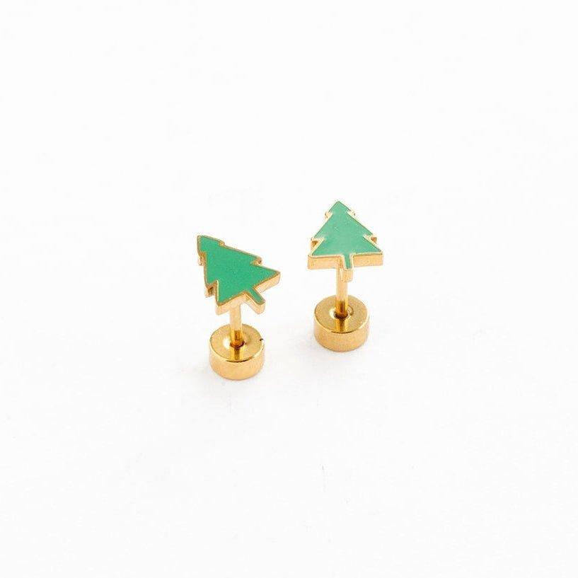 Christmas Tree Stud Earrings image number 4