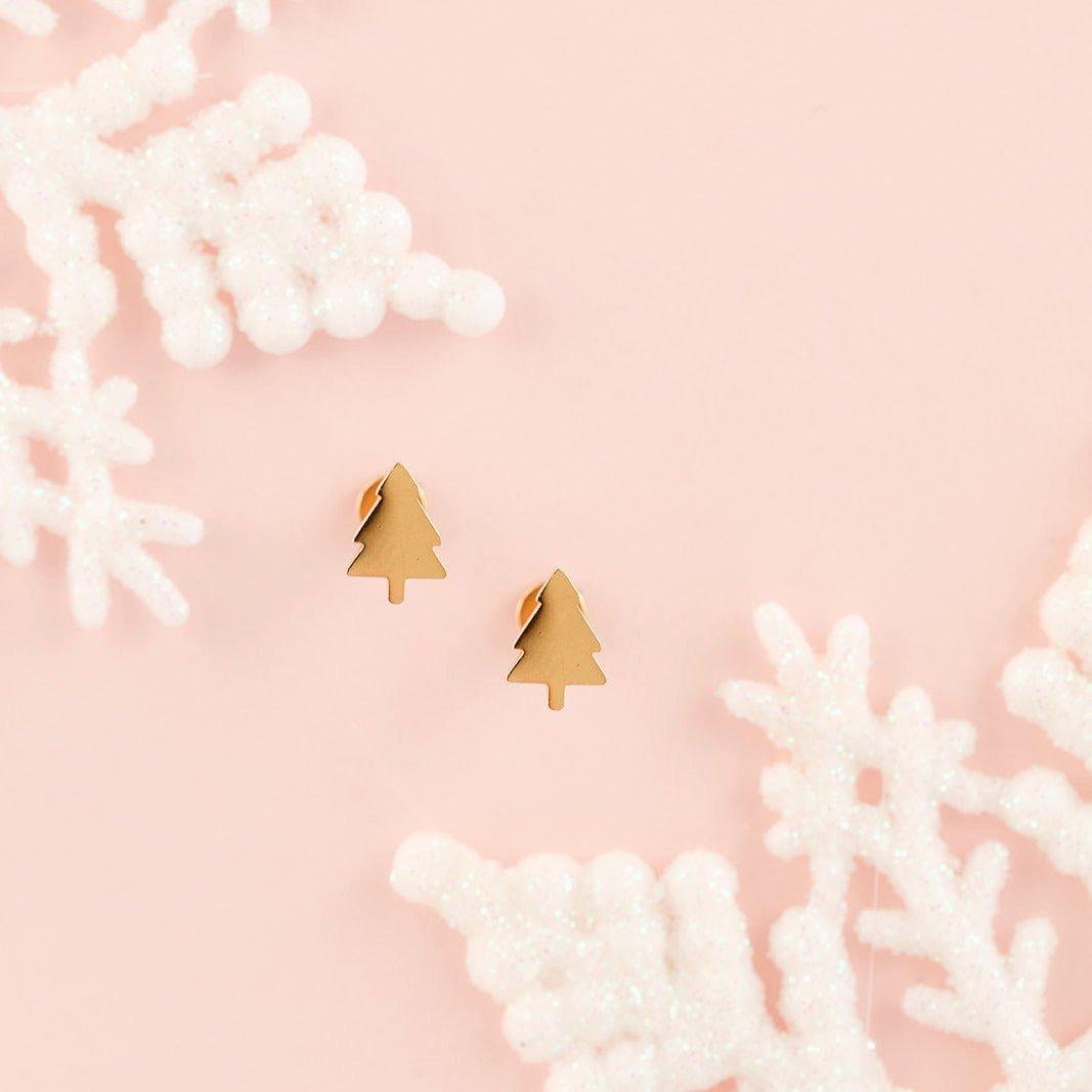 Christmas Tree Stud Earrings image number 3