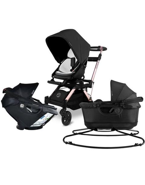 Stroll, Lounge & Ride Travel System: Rose Gold | Black Merino