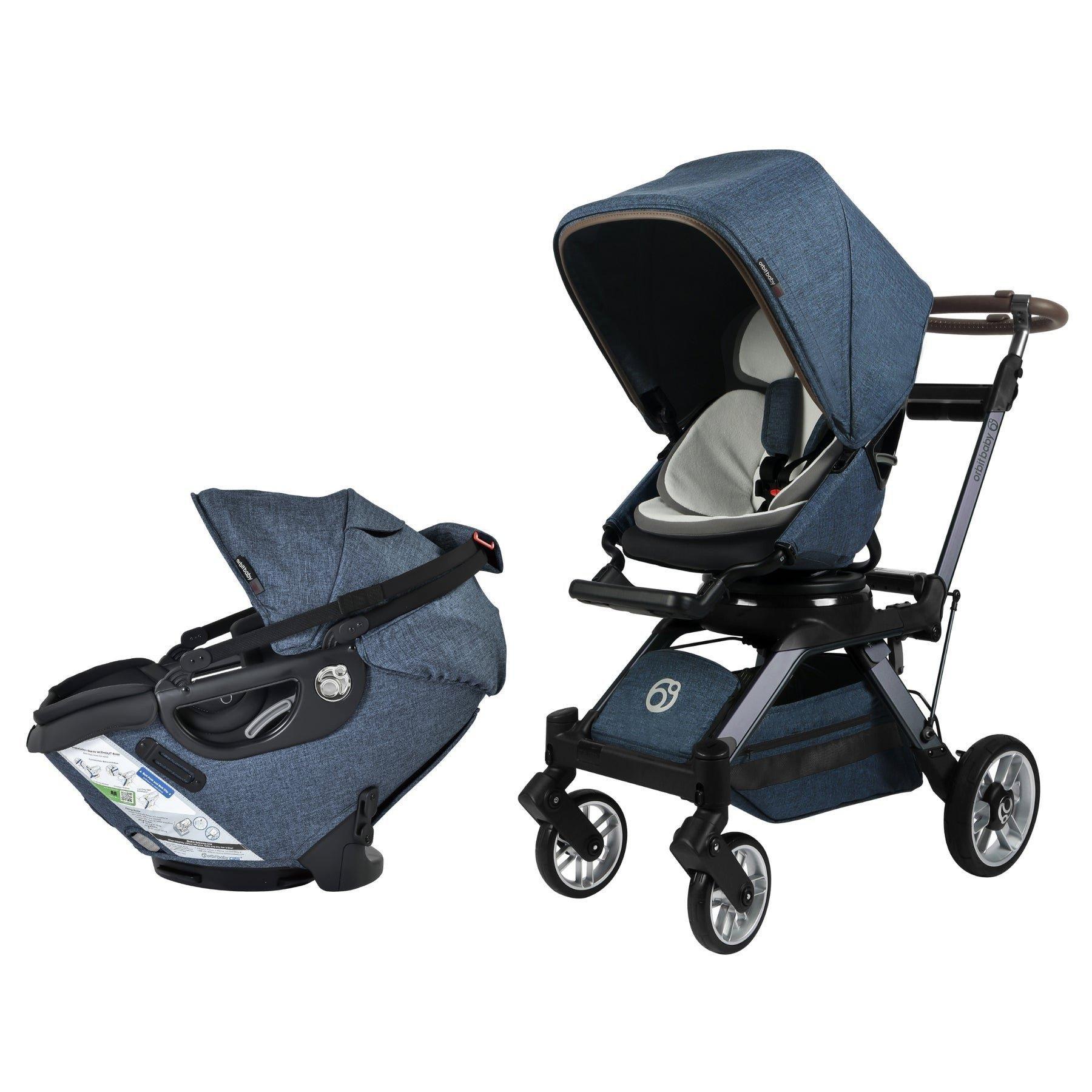 Stroll & Ride Travel System: Titanium | Mélange Navy