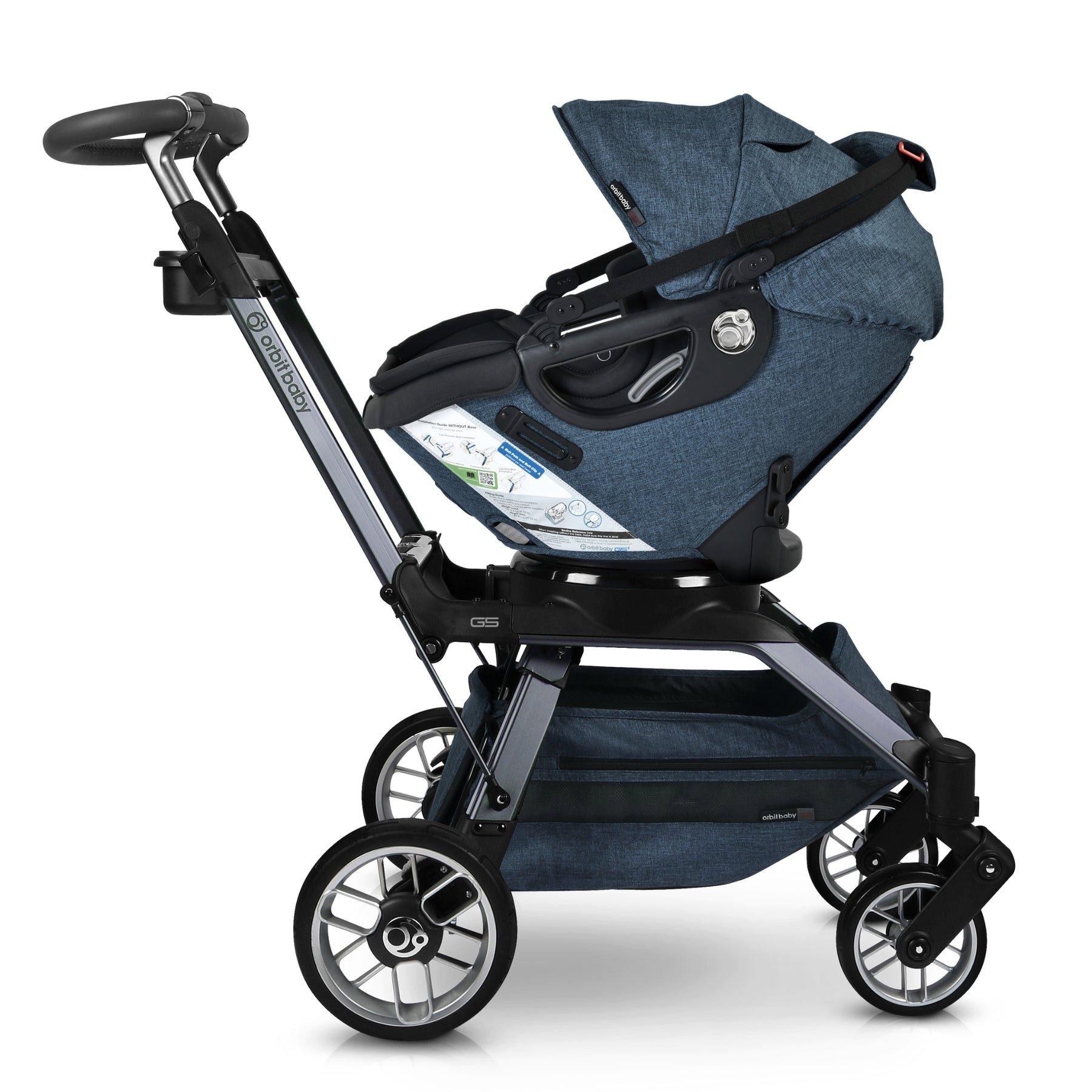 Stroll & Ride Travel System: Titanium | Mélange Navy image number 2