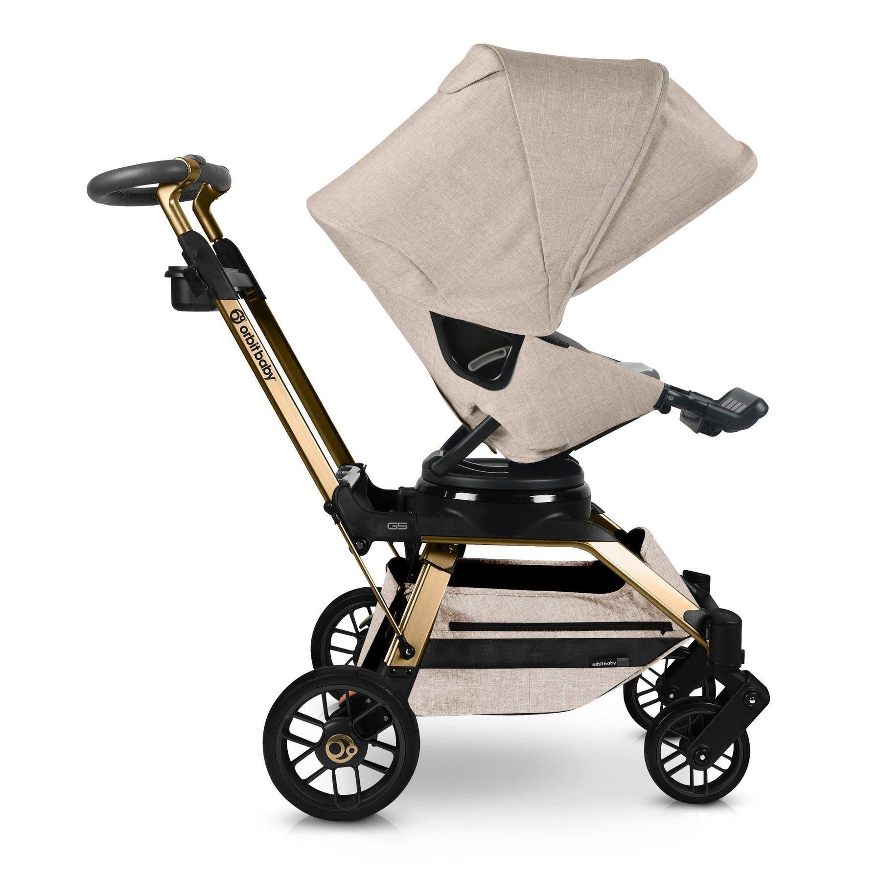 Stroll & Lounge Travel System: Gold | Mélange Flax image number 1