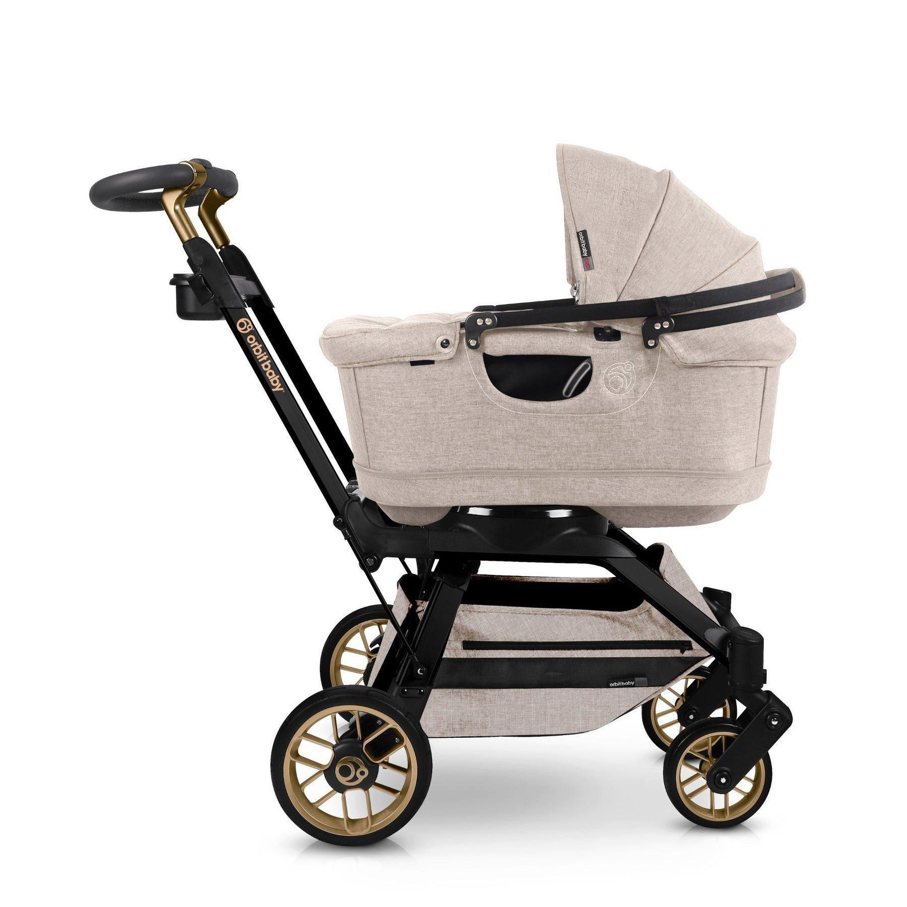 Stroll & Lounge Travel System: Black Luxe | Mélange Flax image number 2