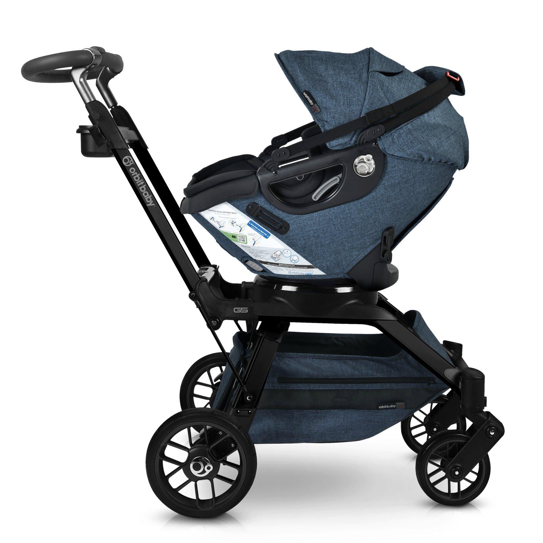 Stroll & Ride Travel System: Black | Mélange Navy image number 2