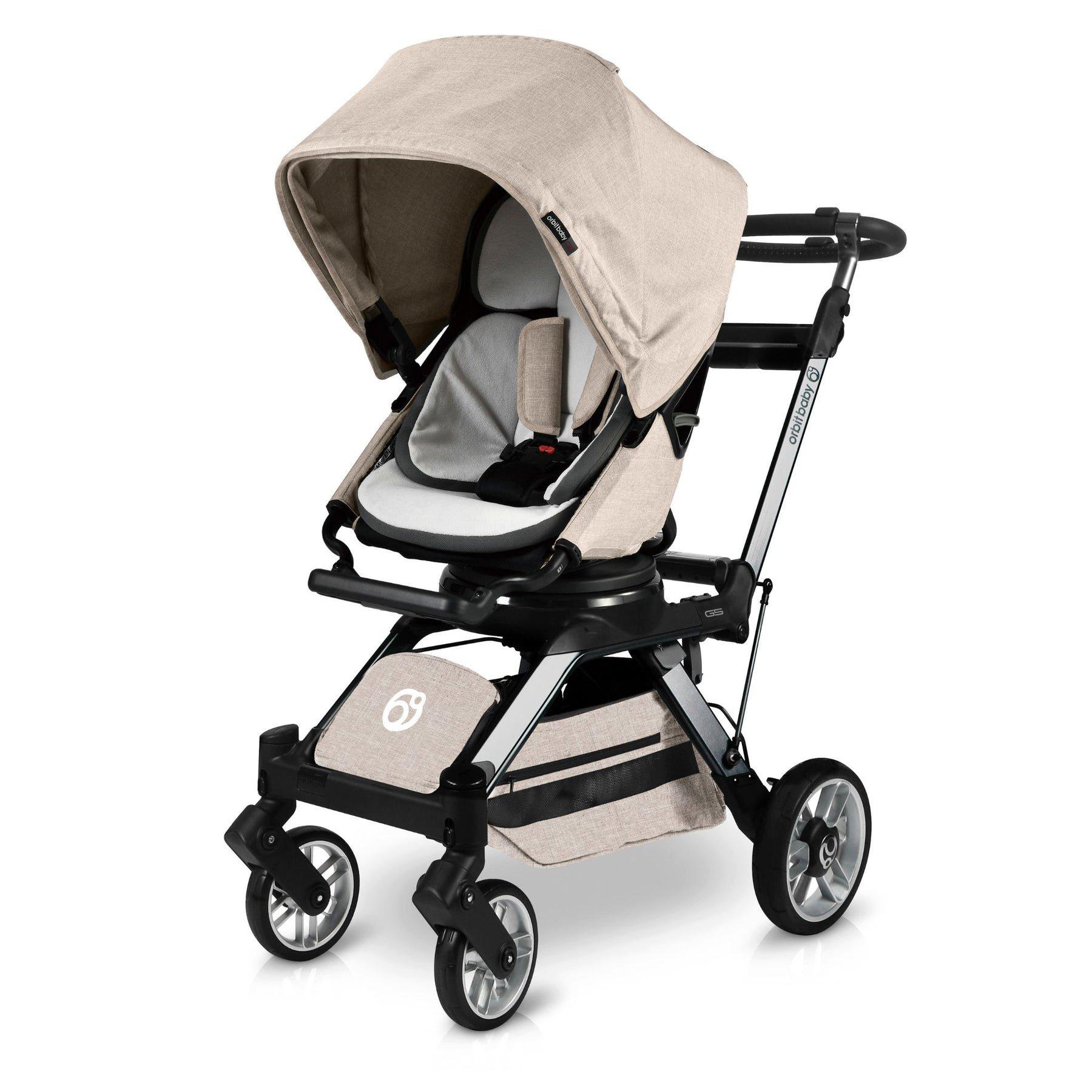 G5 Stroller: Titanium | Mélange Flax