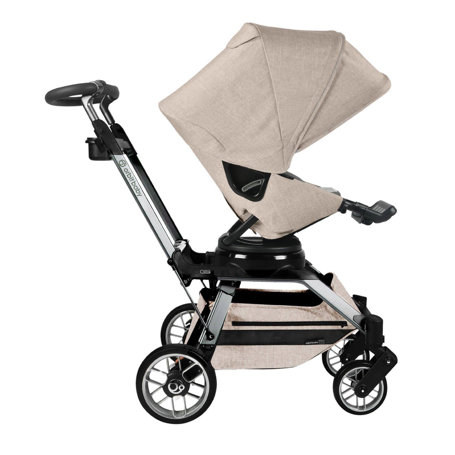 G5 Stroller: Titanium | Mélange Flax image number 1
