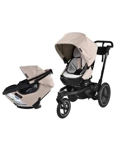 Jog & Ride Travel System: Black | Mélange Flax