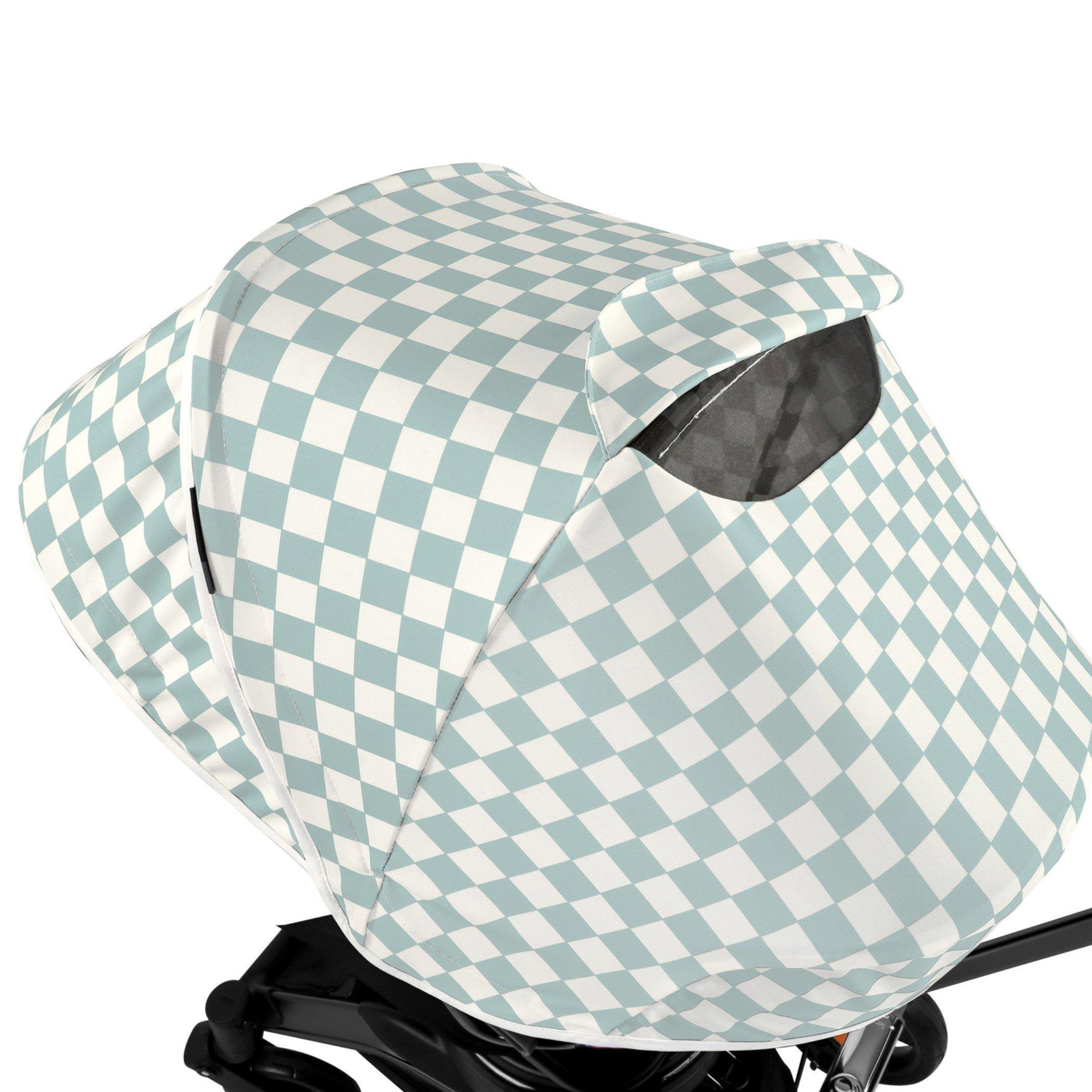 Stroller Canopy in Checkered Surf Spray image number 3
