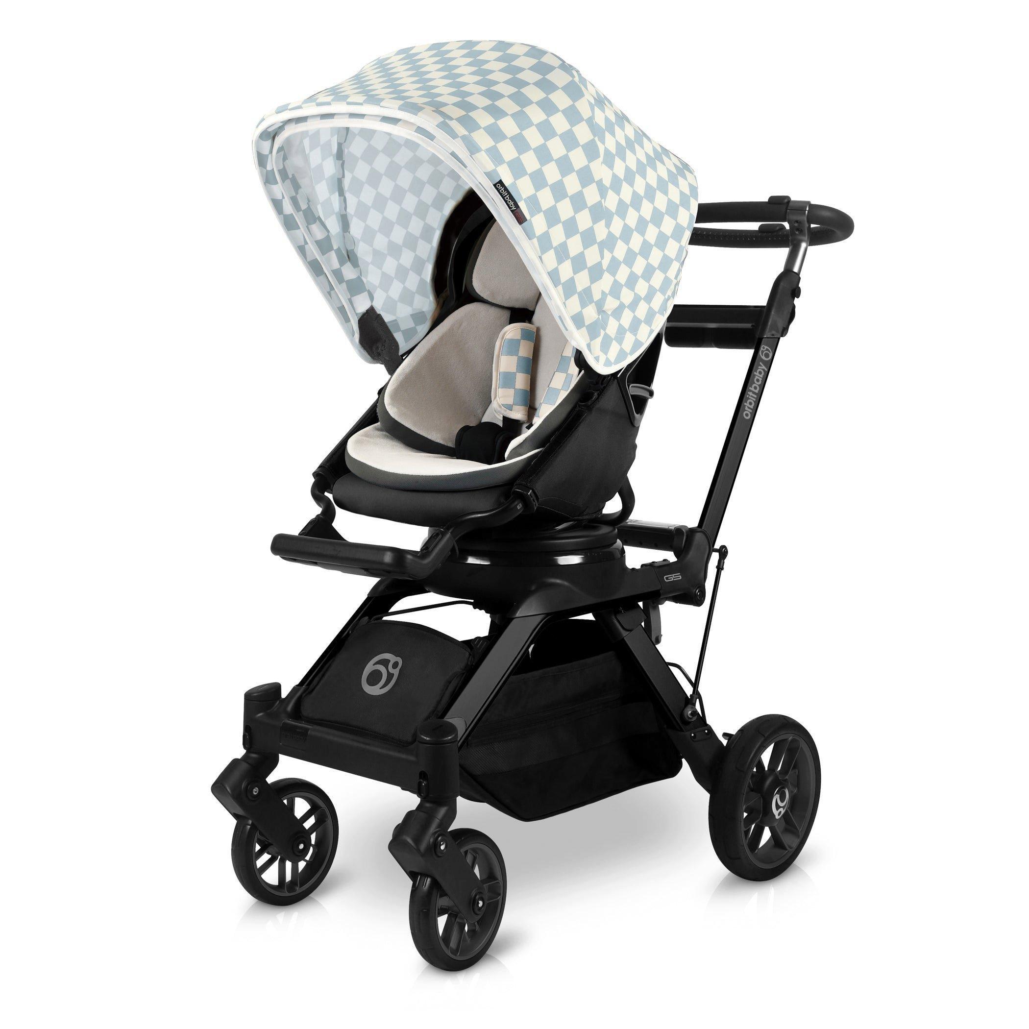 Stroller Canopy in Checkered Surf Spray image number 1
