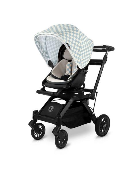 Stroller Canopy in Checkered Surf Spray