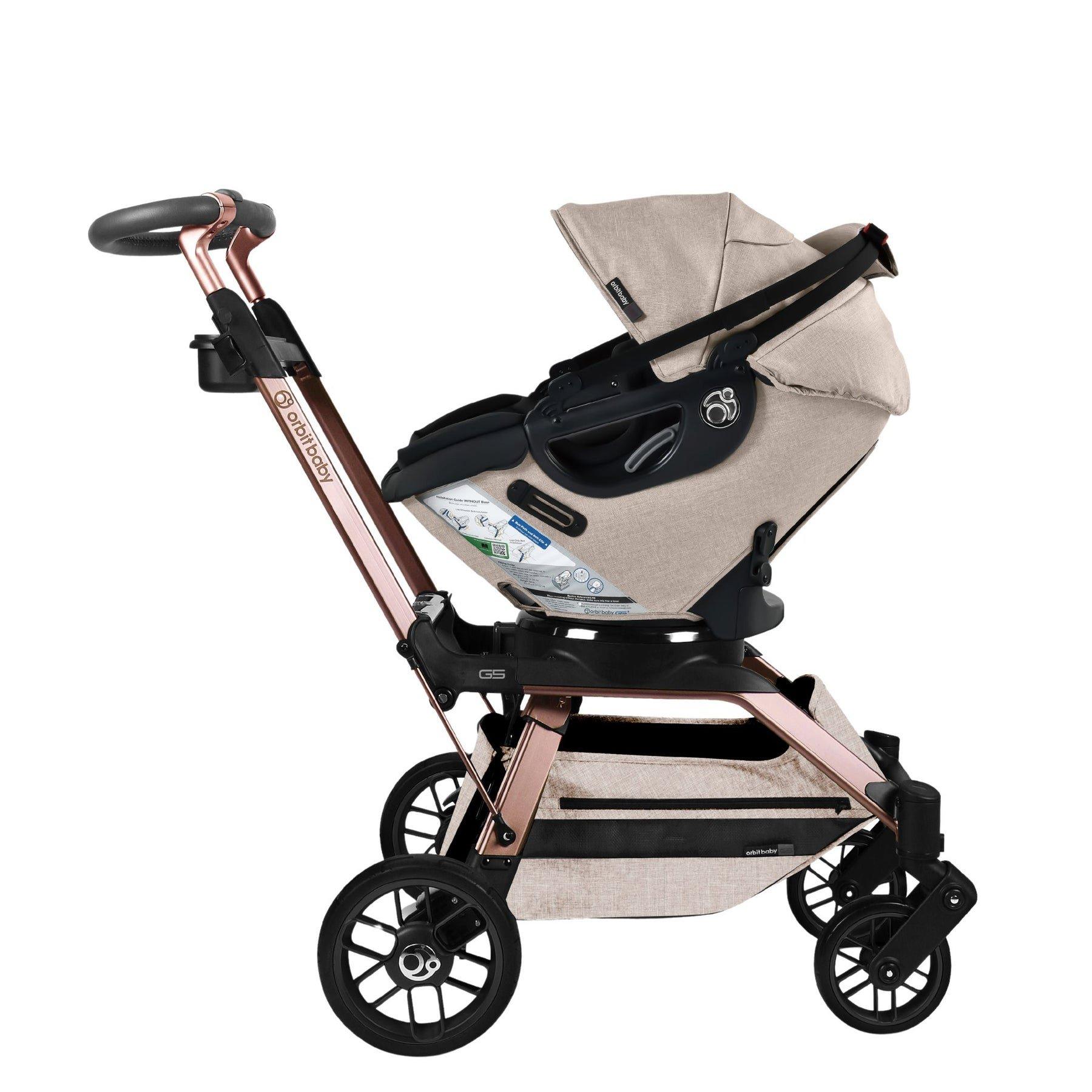 Stroll, Lounge & Ride Travel System: Rose Gold | M&eacute;lange Flax image number 2