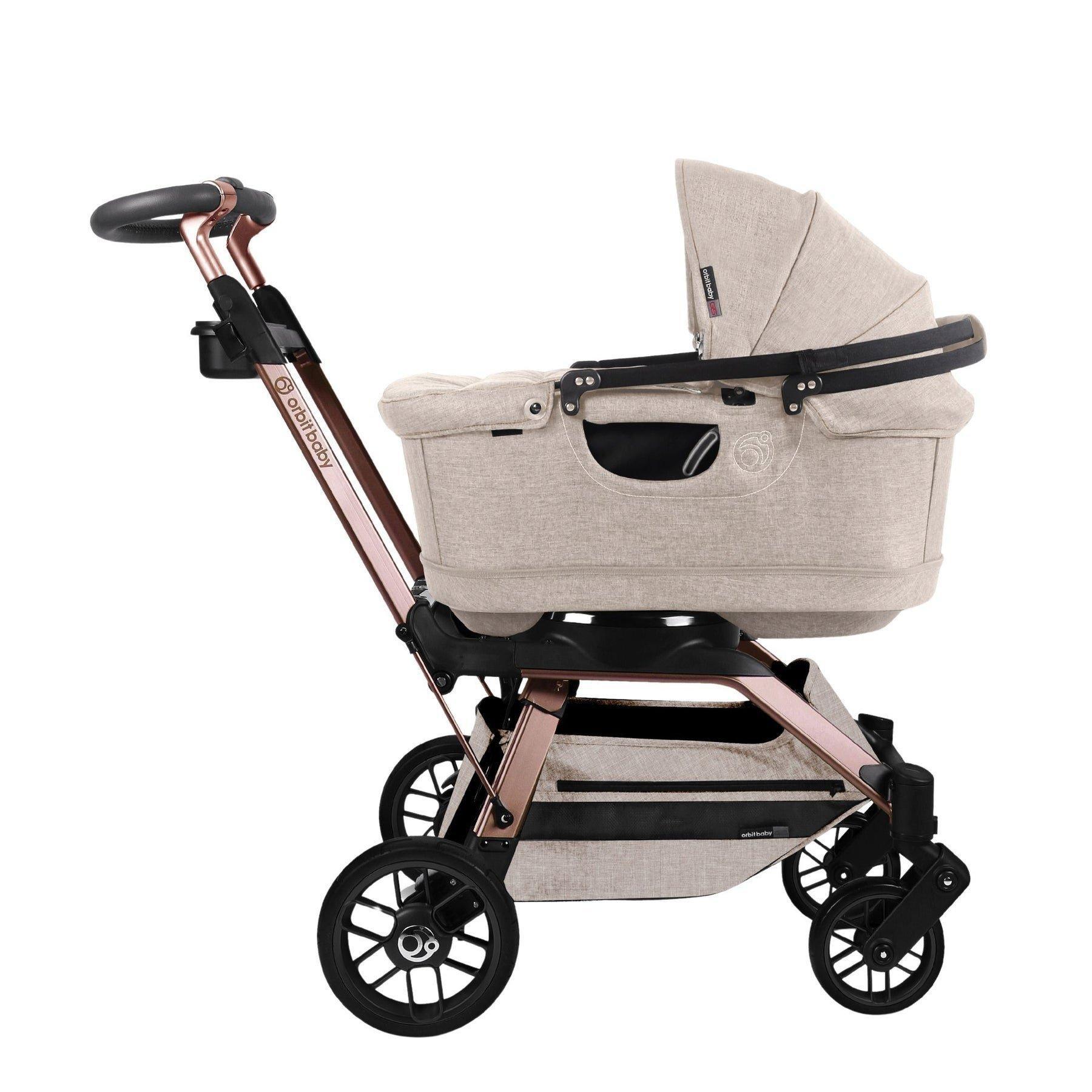 Stroll, Lounge & Ride Travel System: Rose Gold | M&eacute;lange Flax image number 3