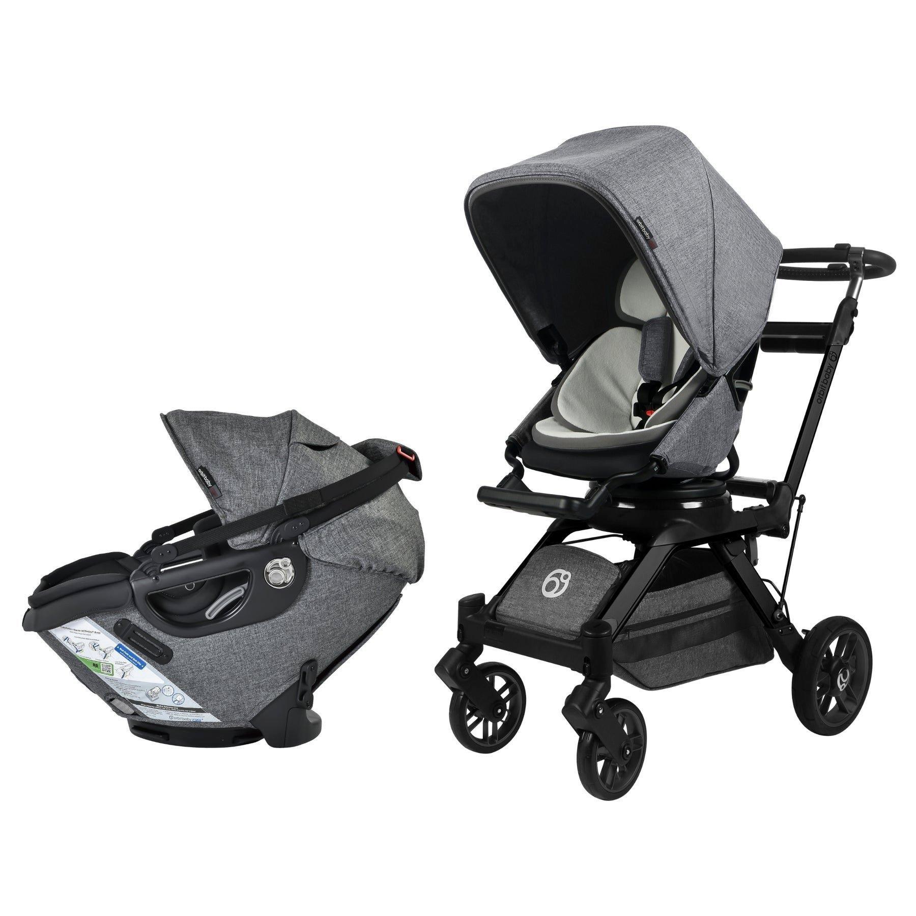 Stroll & Ride Travel System: Black | Mélange Grey