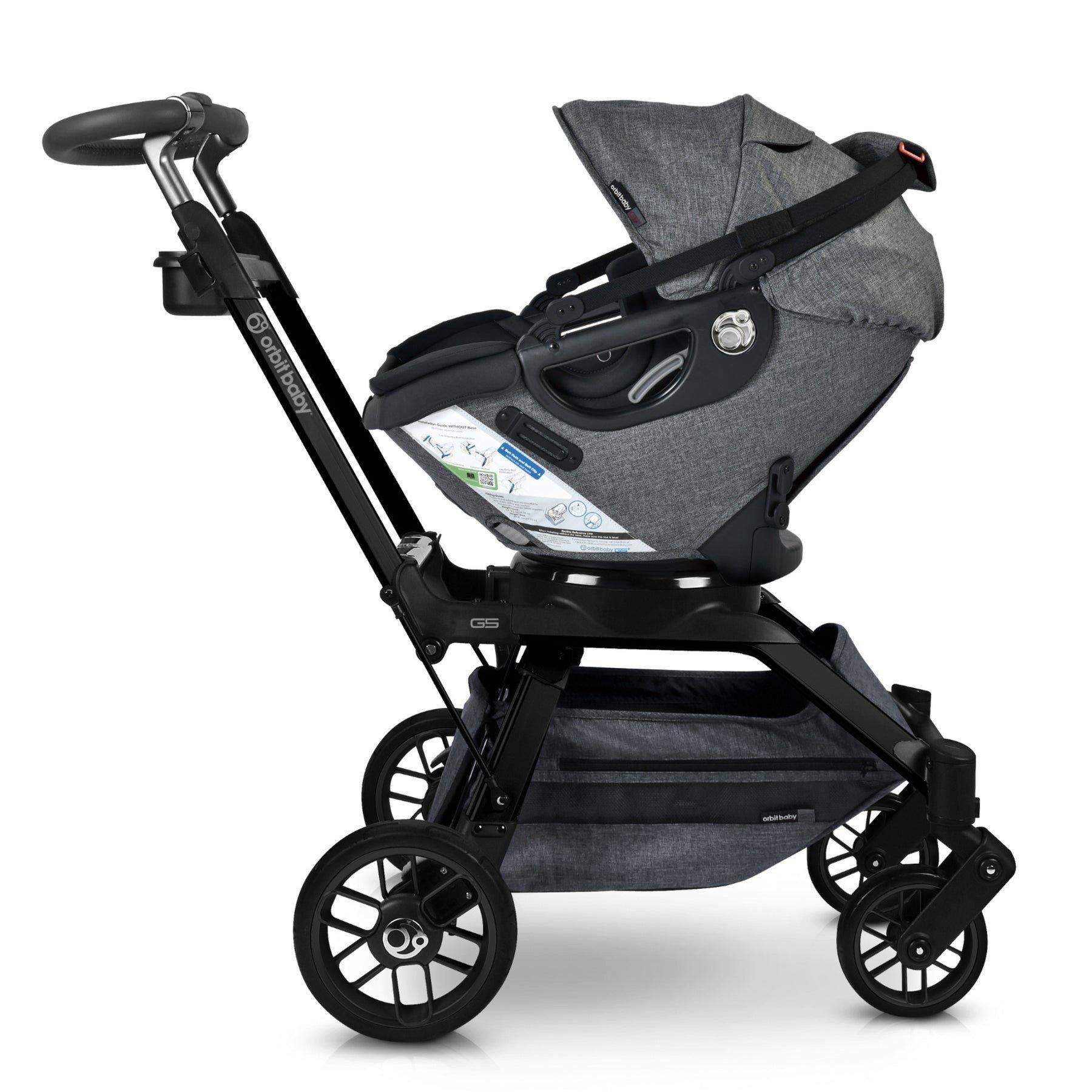 Stroll & Ride Travel System: Black | Mélange Grey image number 2